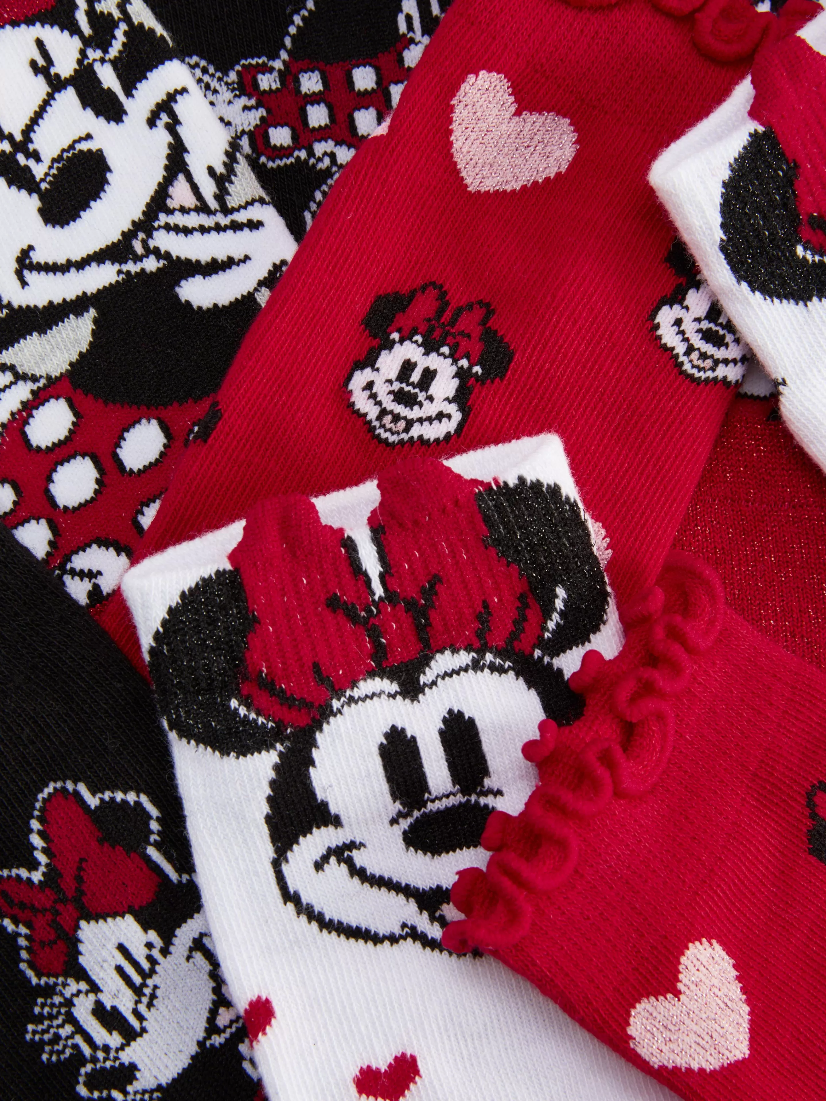 Primark Socken Und Strumpfhosen | „Disney Minnie Maus“ Sneakersocken, 4er-Pack Rot