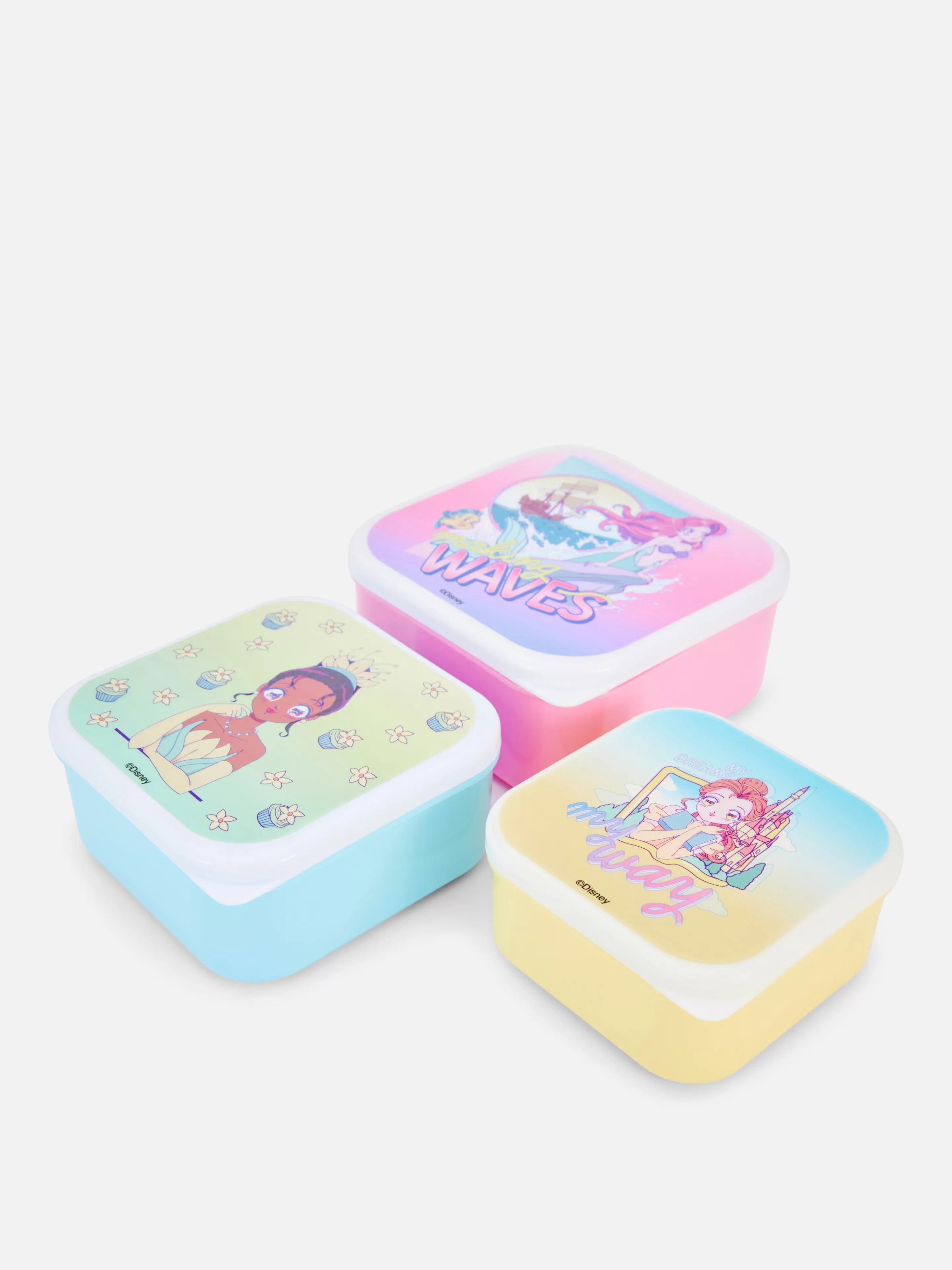 Primark Koch- Und Backutensilien | „Disney Prinzessinnen“ Lunchboxen, 3er-Pack Multi