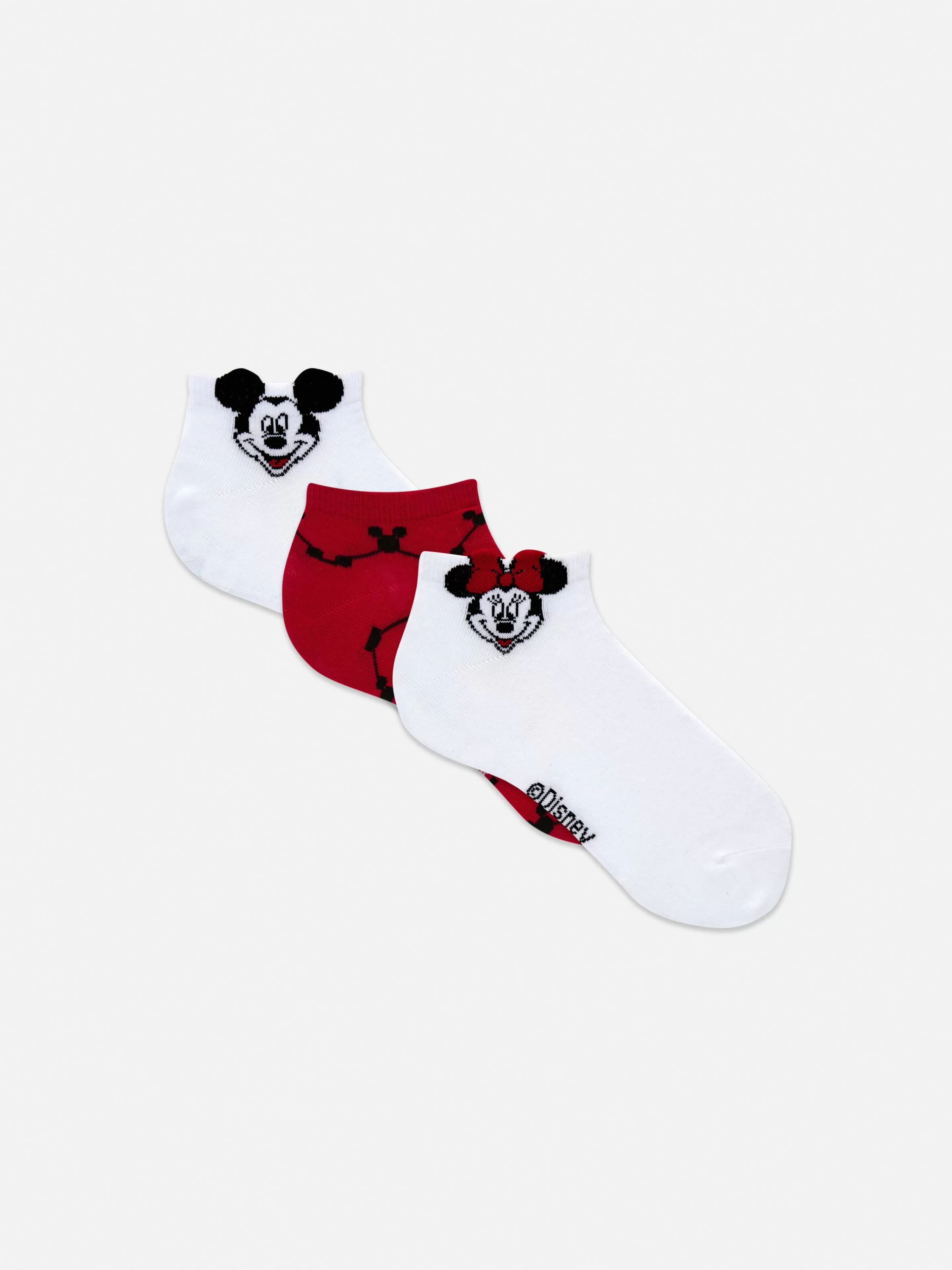 Primark Socken | „Disney“ Sneakersocken, 3er-Pack Weiß