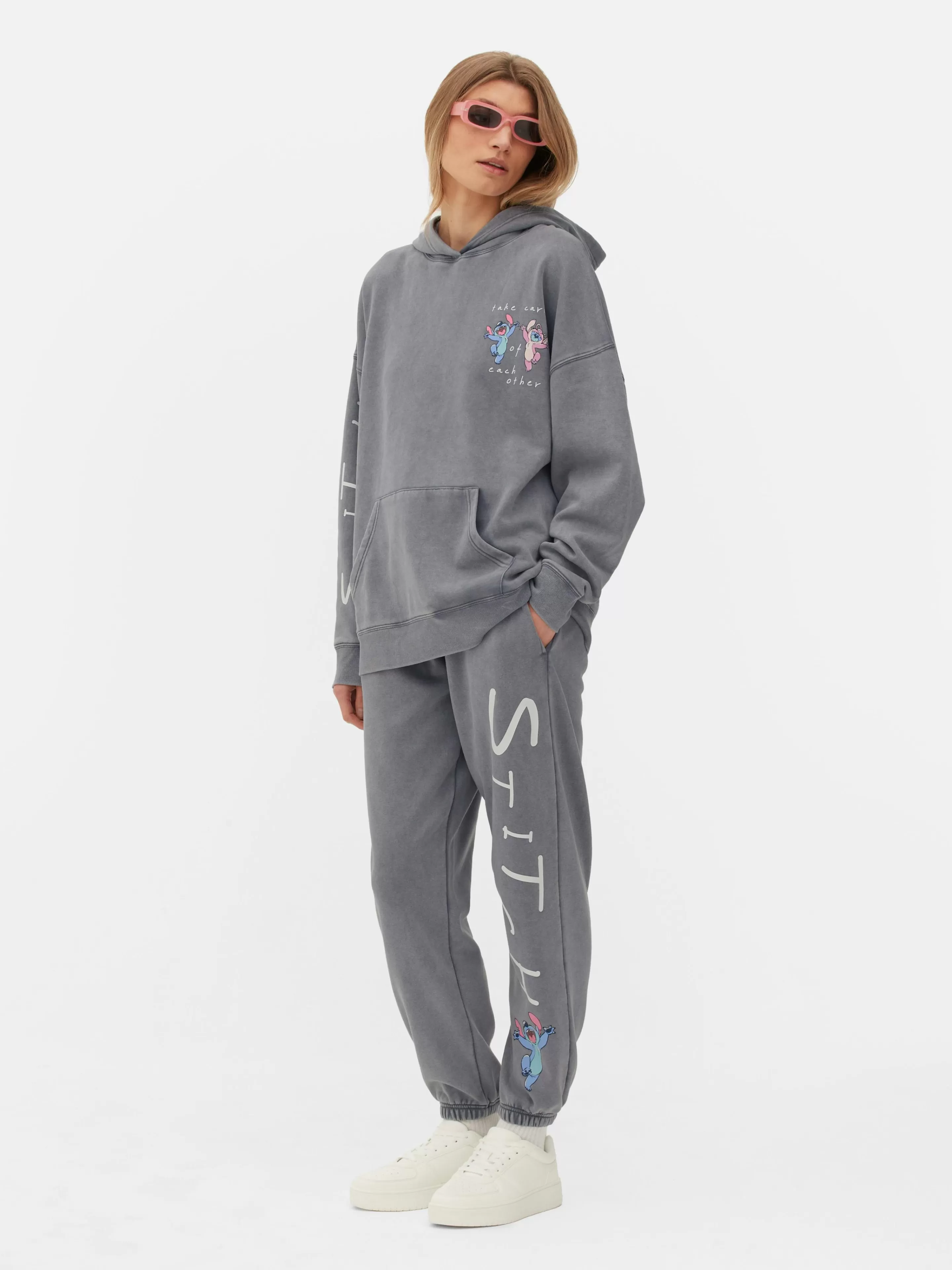 Primark Jogginghosen | „Disney Stitch & Angel“ Jogginghose Anthrazitfarben