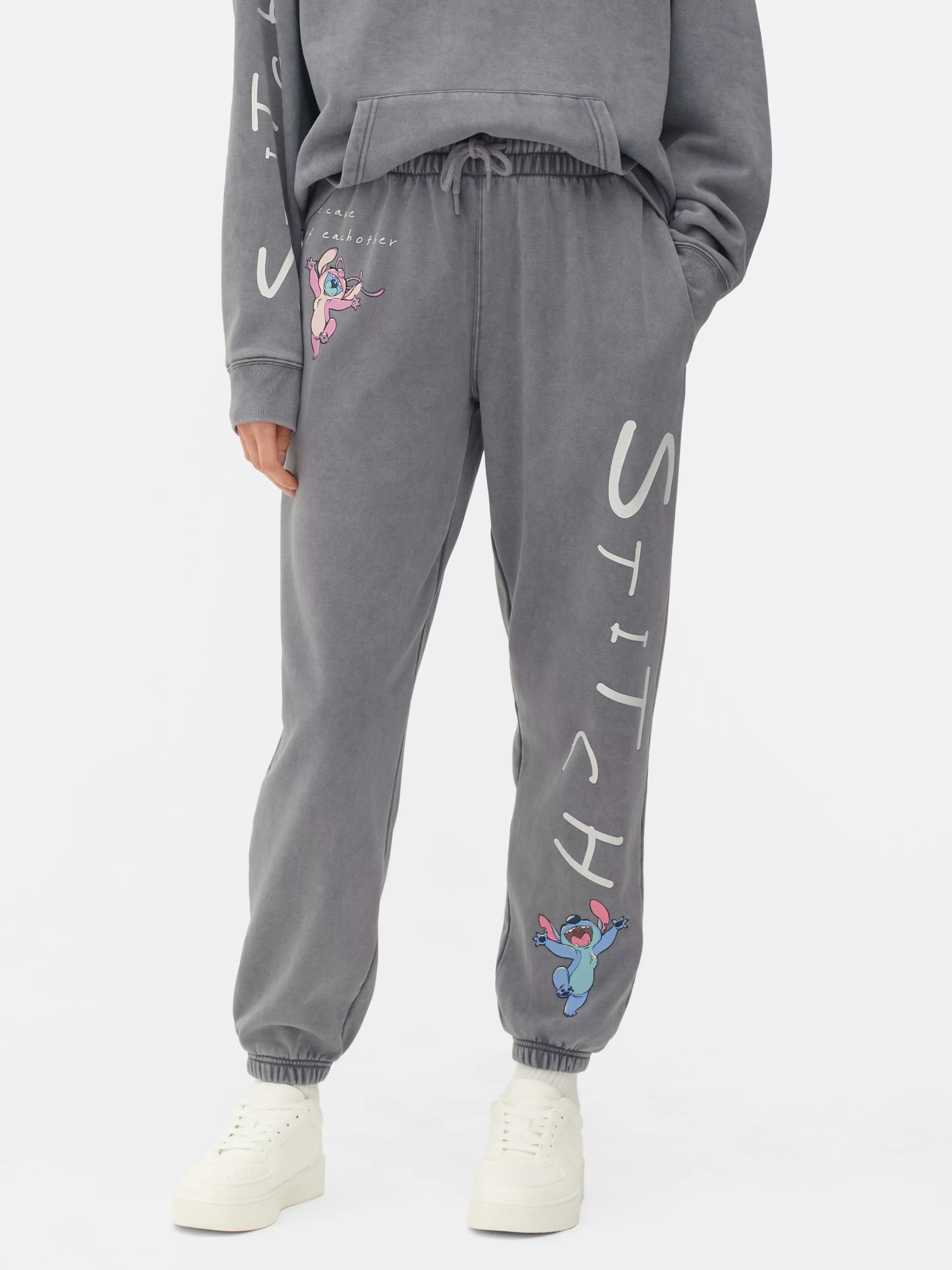 Primark Jogginghosen | „Disney Stitch & Angel“ Jogginghose Anthrazitfarben