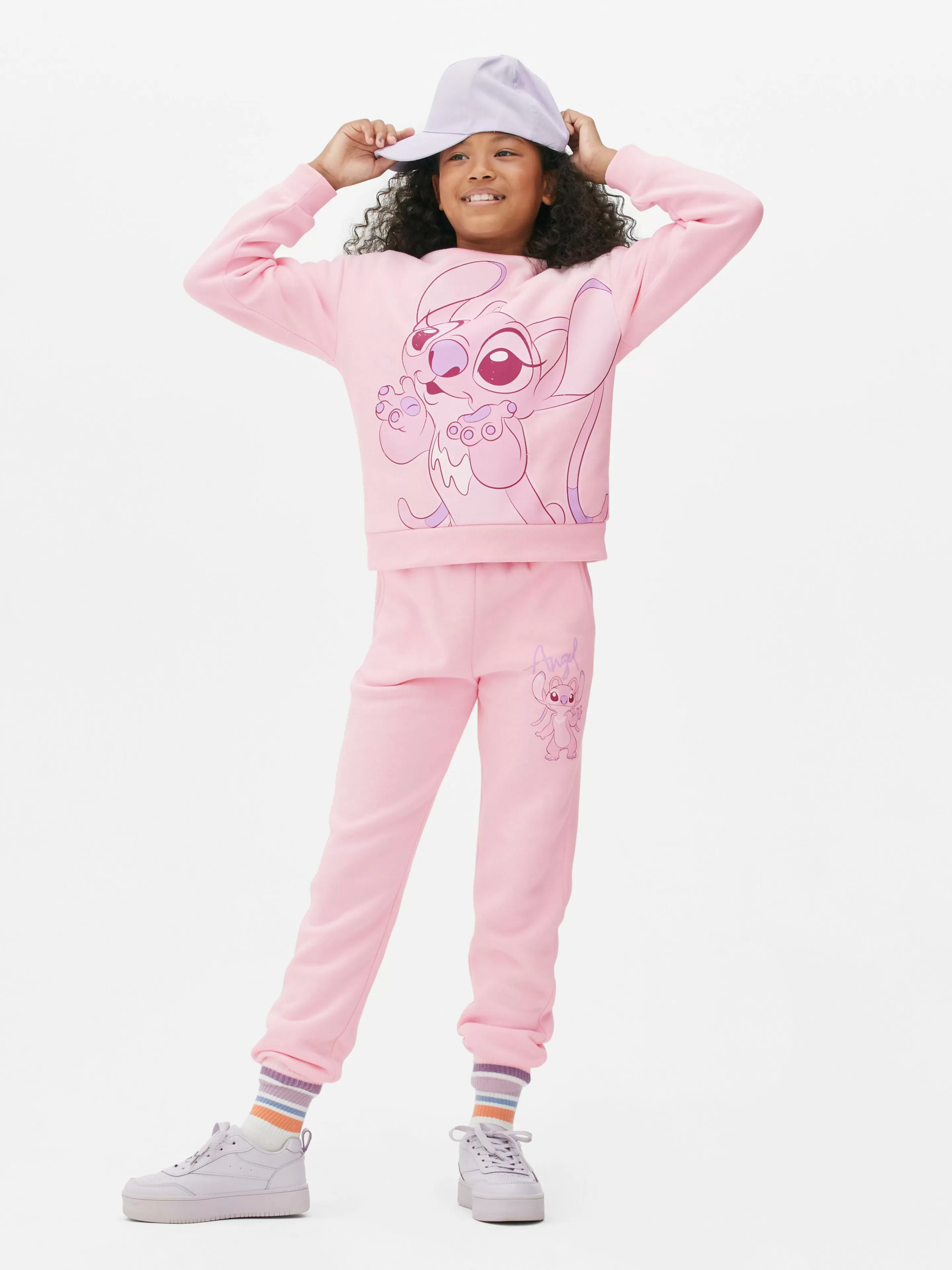 Primark Hoodies Und Sweatshirts | „Disney Stitch & Angel“ Kombi-Sweatshirt Mit Grafik Rosa