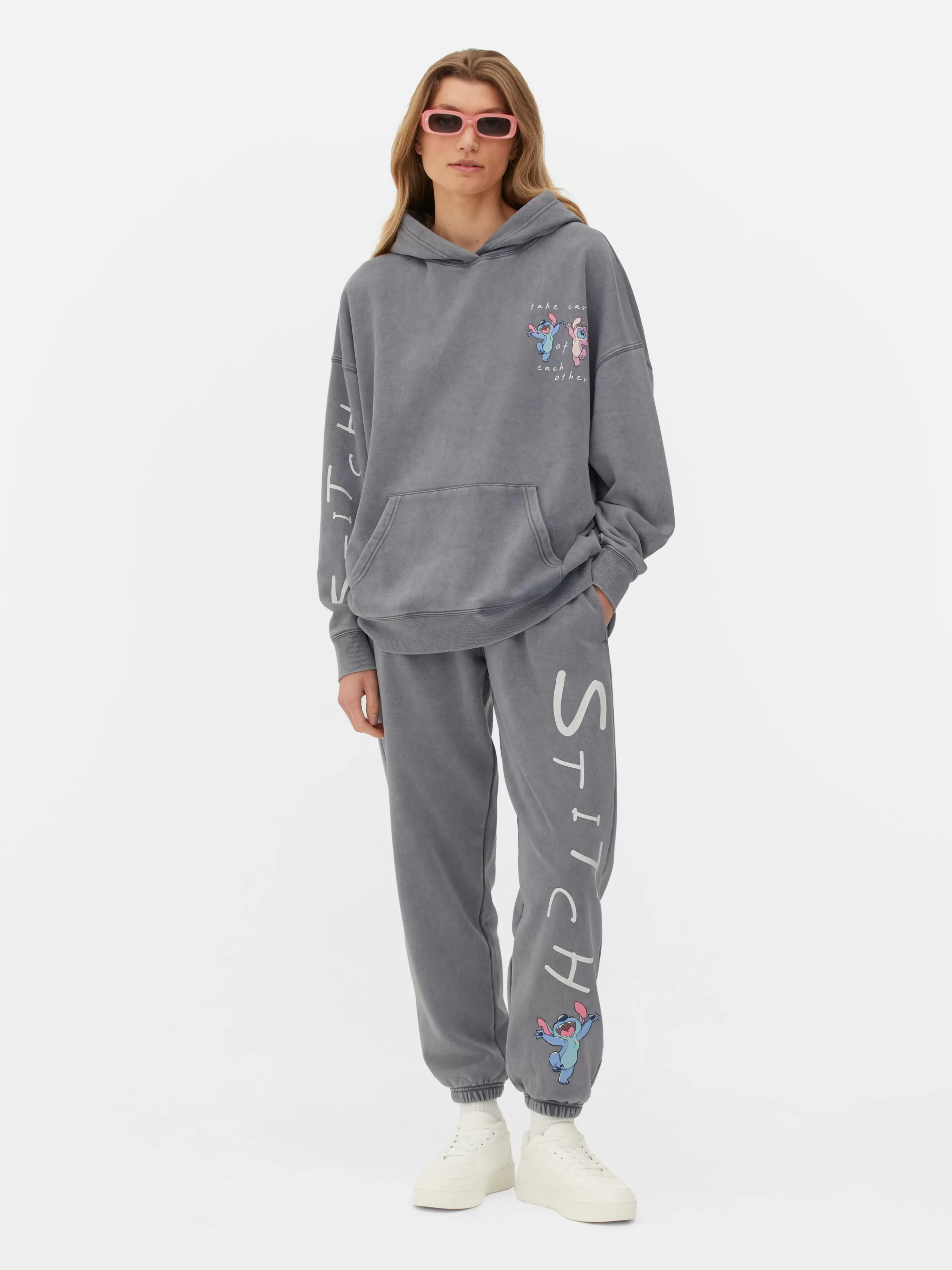 Primark Hoodies Und Sweatshirts | „Disney Stitch & Engel“ Hoodie Zum Kombinieren Anthrazitfarben