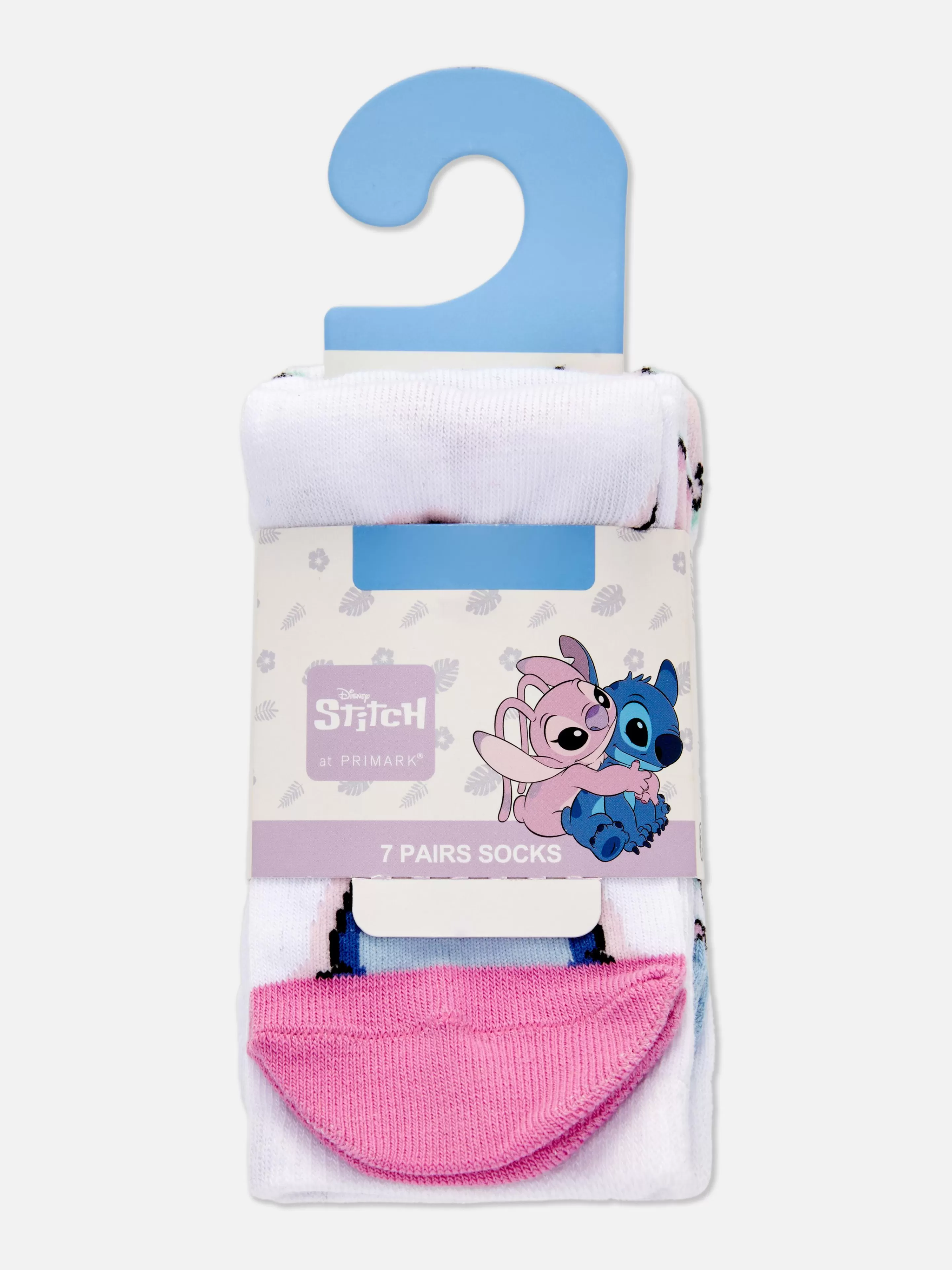 Primark Socken Und Strumpfhosen | „Disney Stitch & Engel“ Söckchen, 7er-Pack Multi