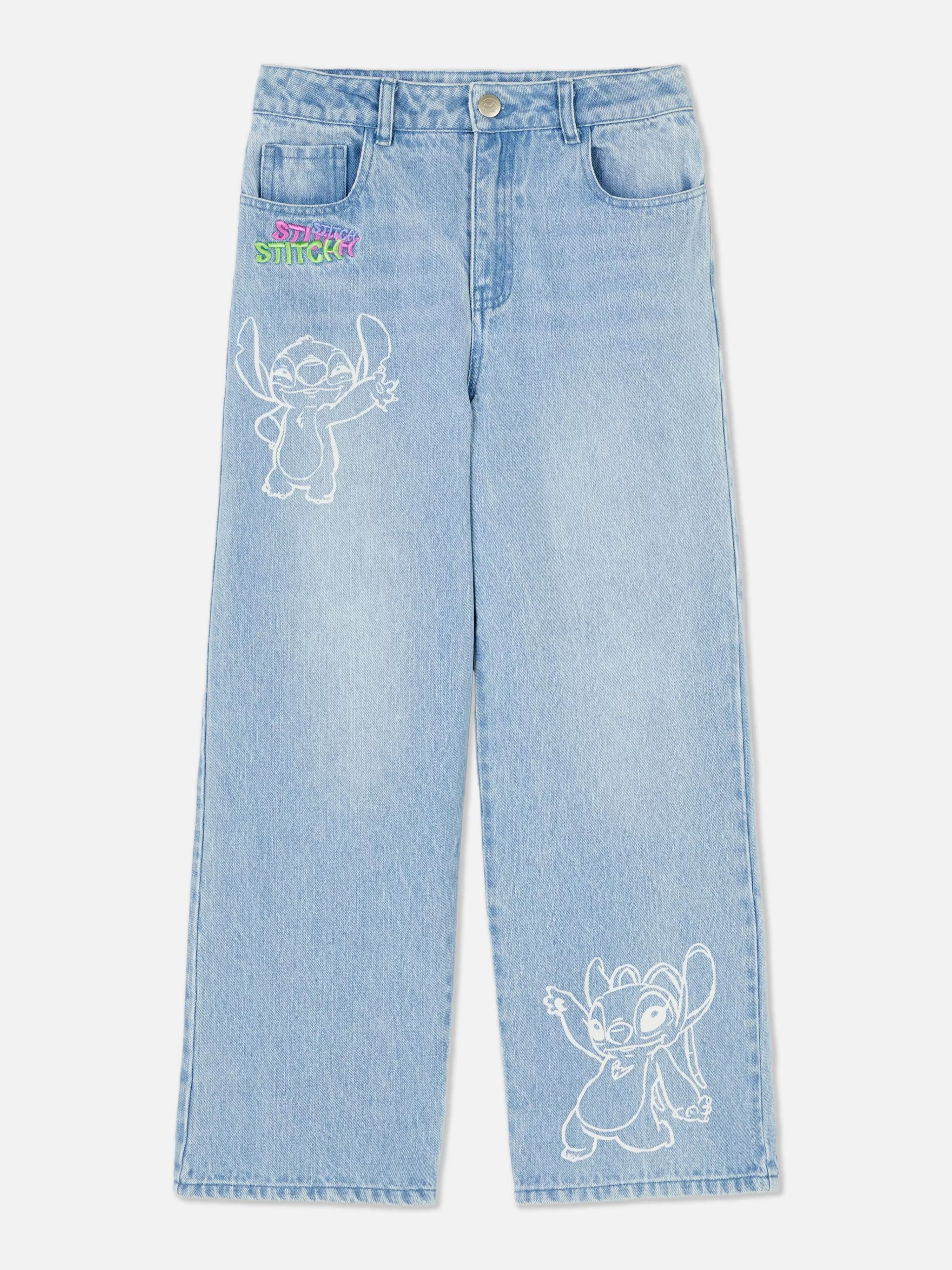 Primark Jeans | „Disney Stitch“ Denim-Jeans Blau