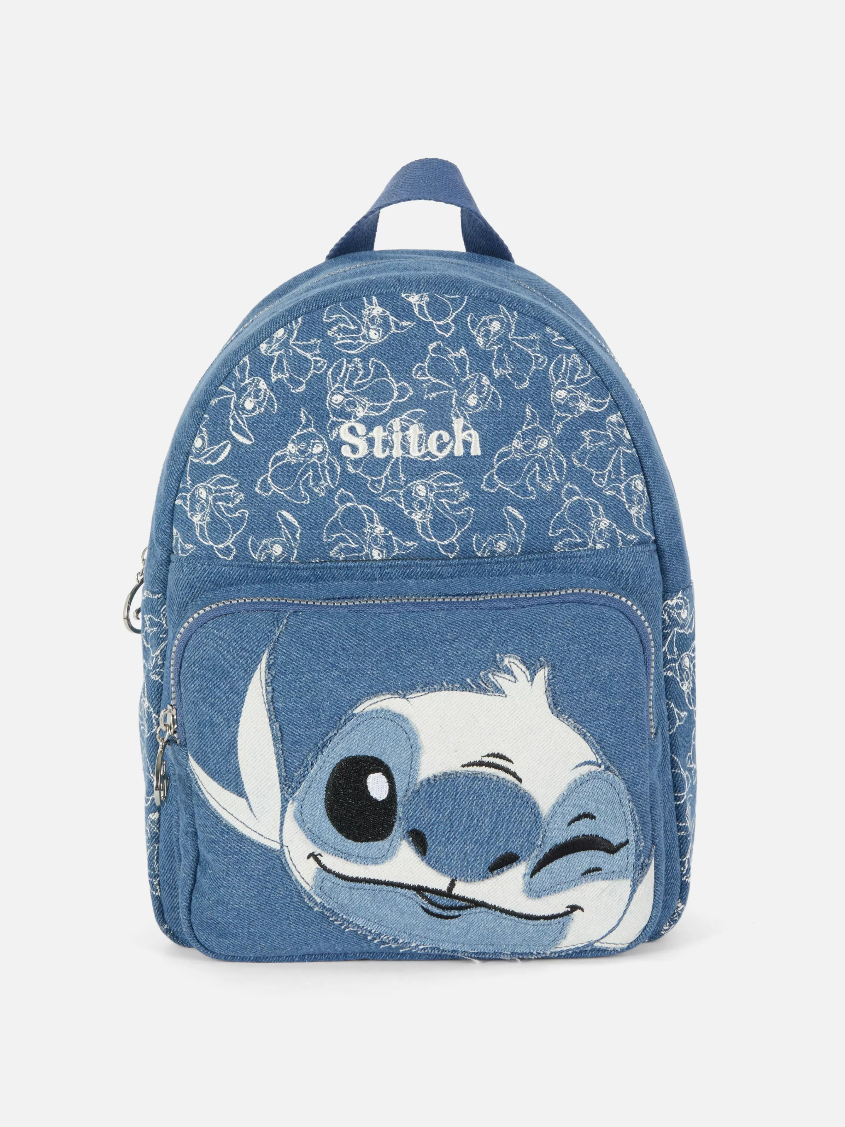 Primark Taschen Und Portemonnaies | Denim | „Disney Stitch“ Denim-Rucksack Blau