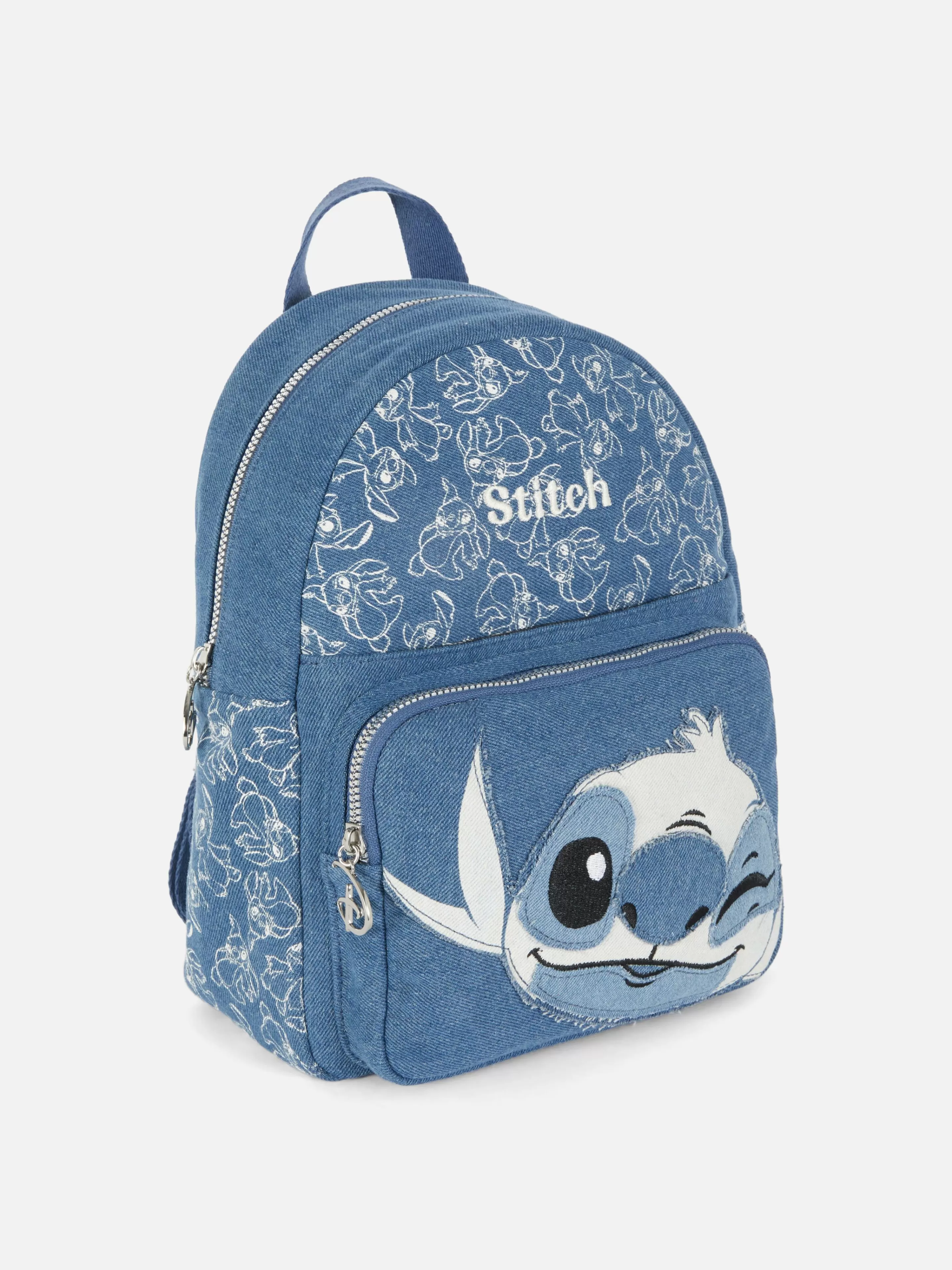 Primark Taschen Und Portemonnaies | Denim | „Disney Stitch“ Denim-Rucksack Blau