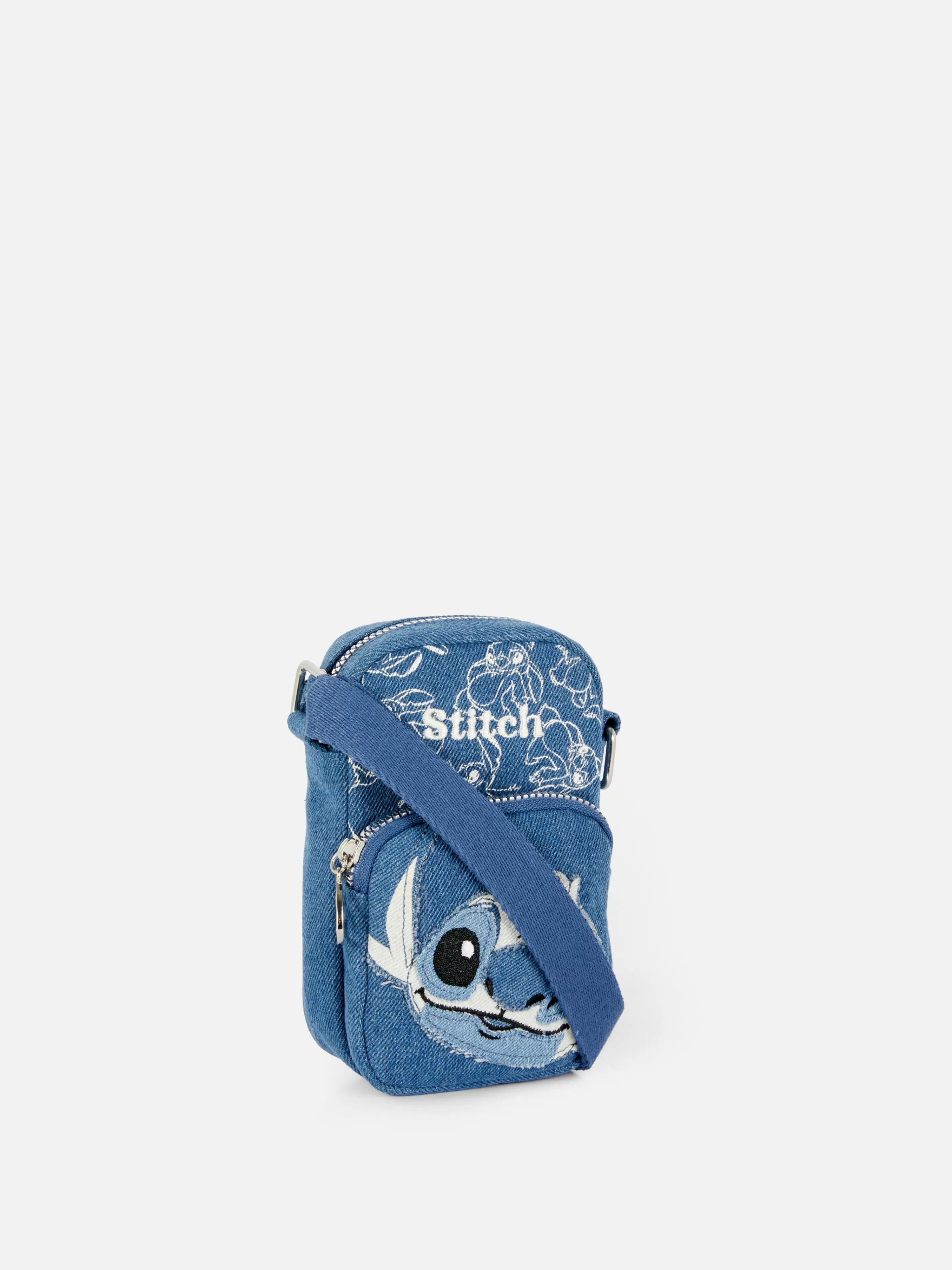 Primark Taschen Und Portemonnaies | Denim | „Disney Stitch“ Handytasche Aus Denim Blau