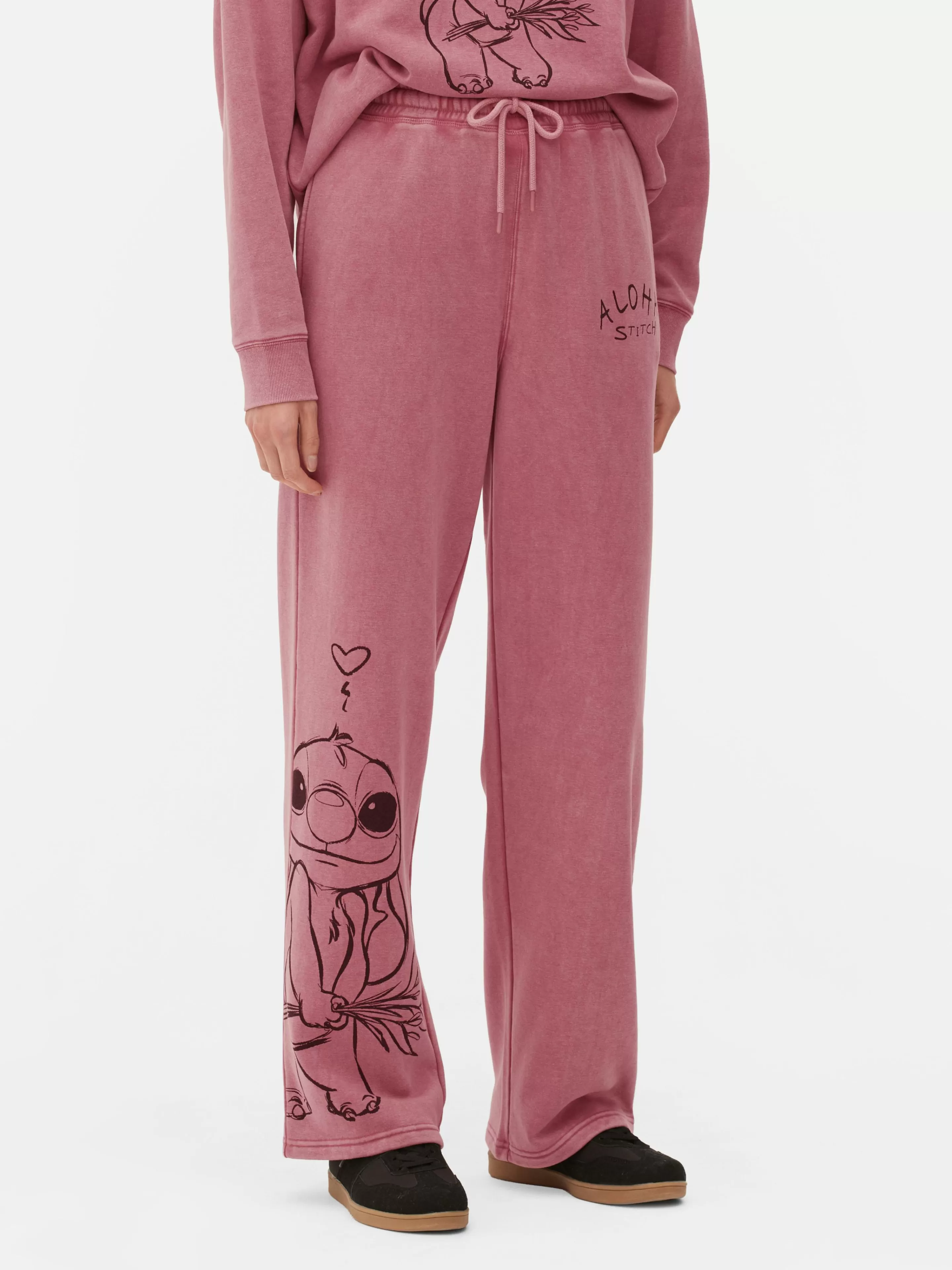 Primark Jogginghosen | „Disney Stitch“ Jogginghose Mit Geradem Bein Rosa