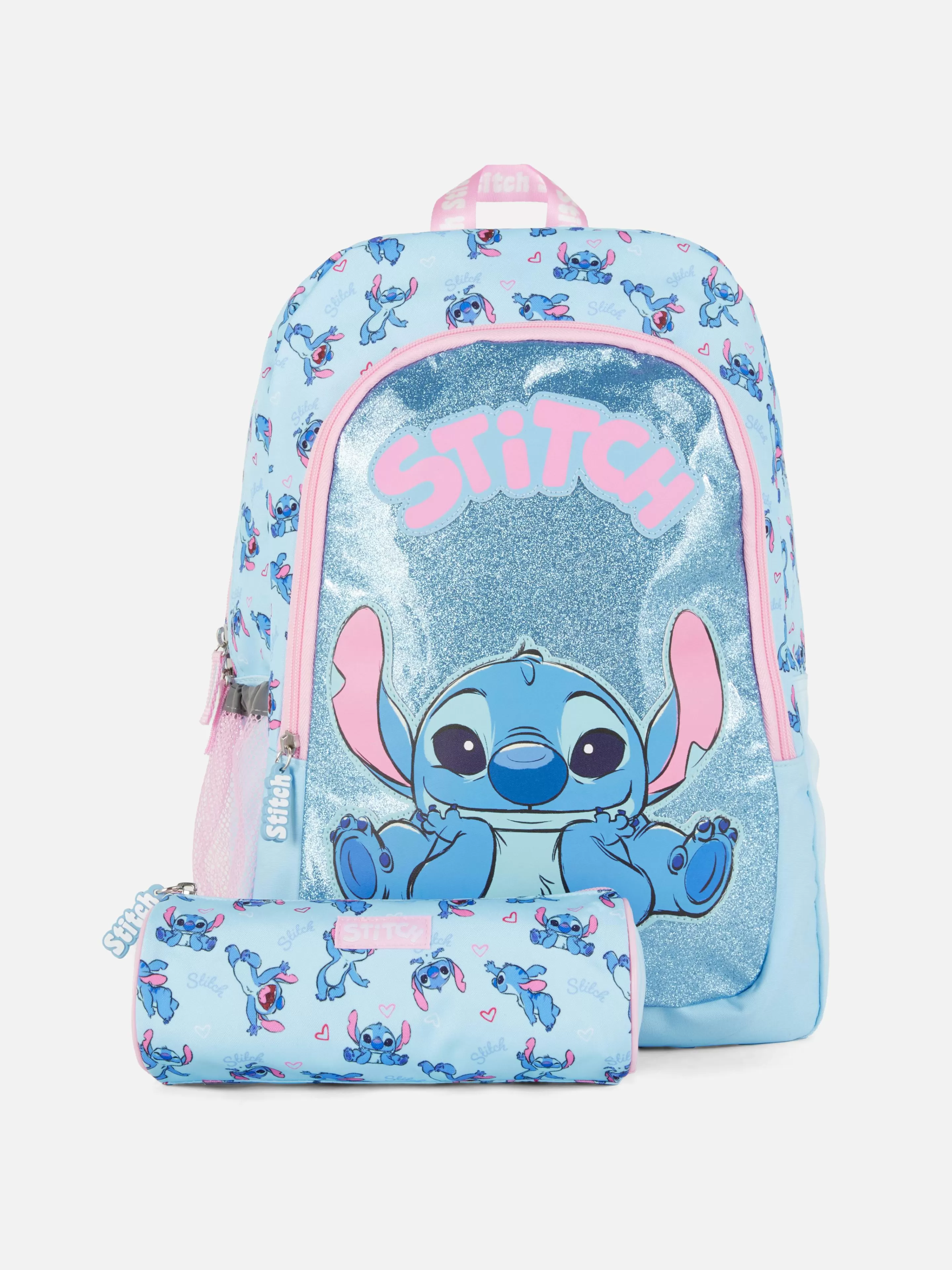 Primark Taschen | „Disney Stitch“ Schulrucksack Und Federmäppchen Blau