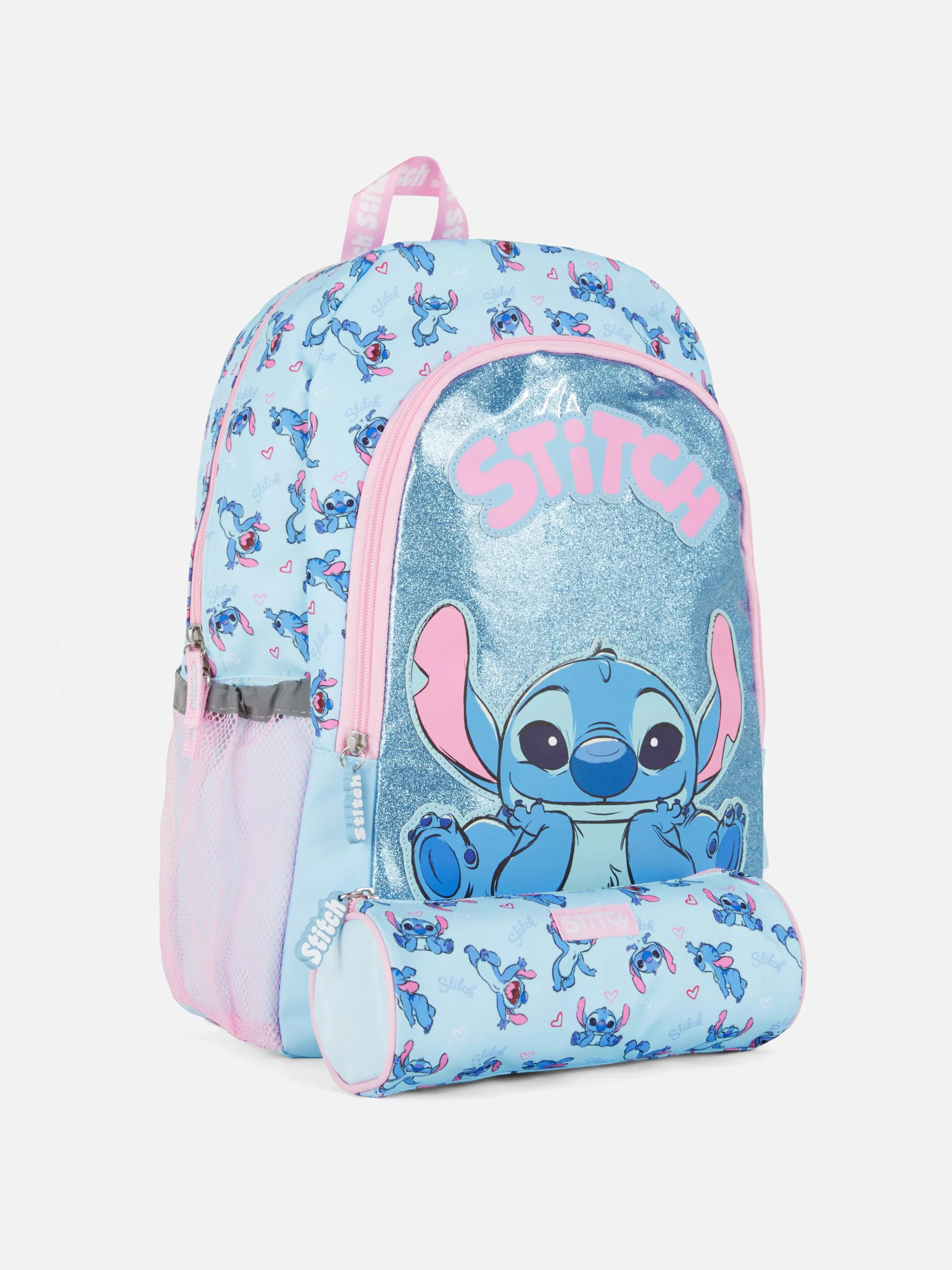 Primark Taschen | „Disney Stitch“ Schulrucksack Und Federmäppchen Blau