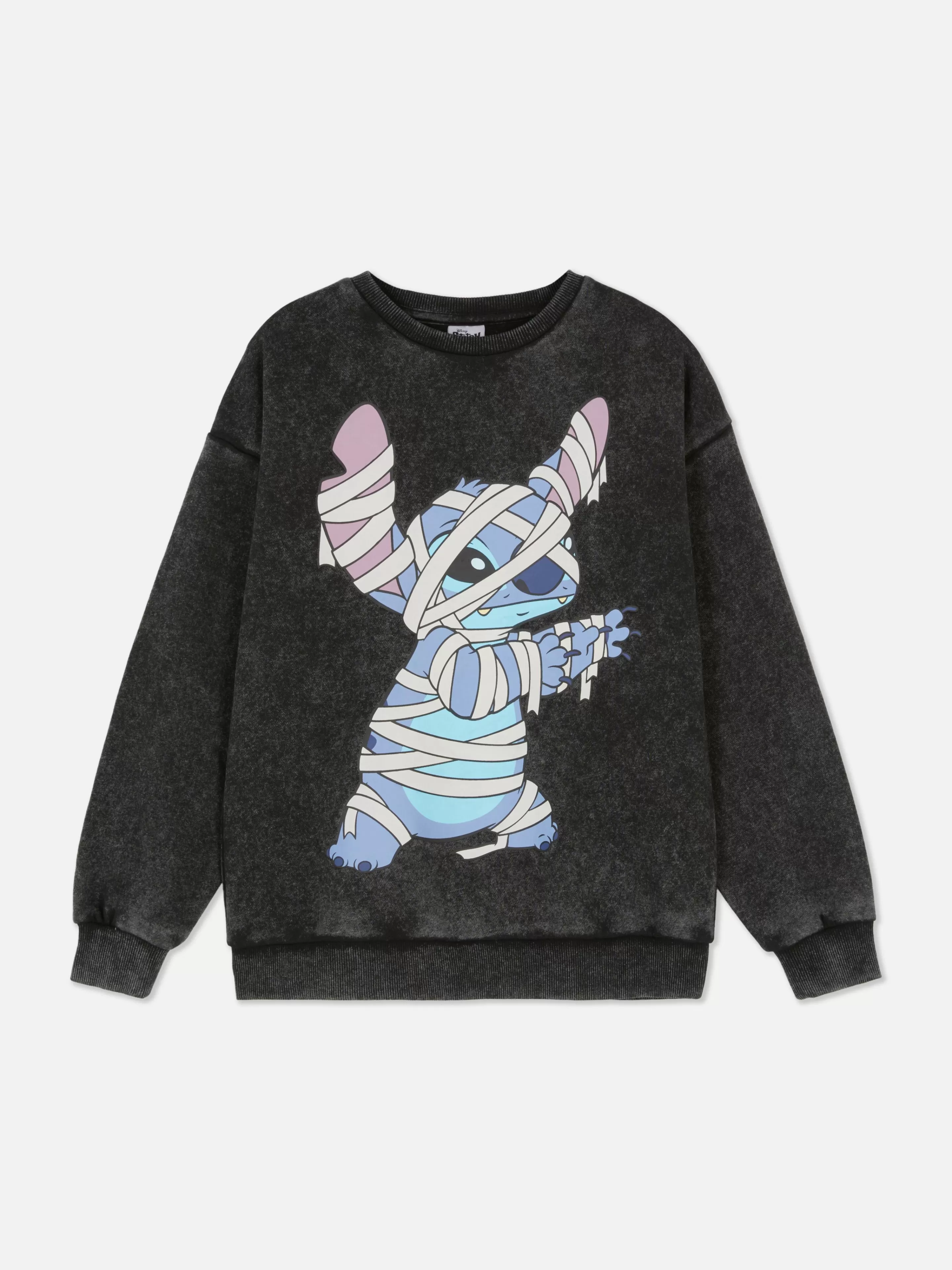 Primark Halloween Alle | Hoodies Und Sweatshirts | „Disney Stitch“ Sweatshirt In Acid-Wash-Optik Anthrazitfarben