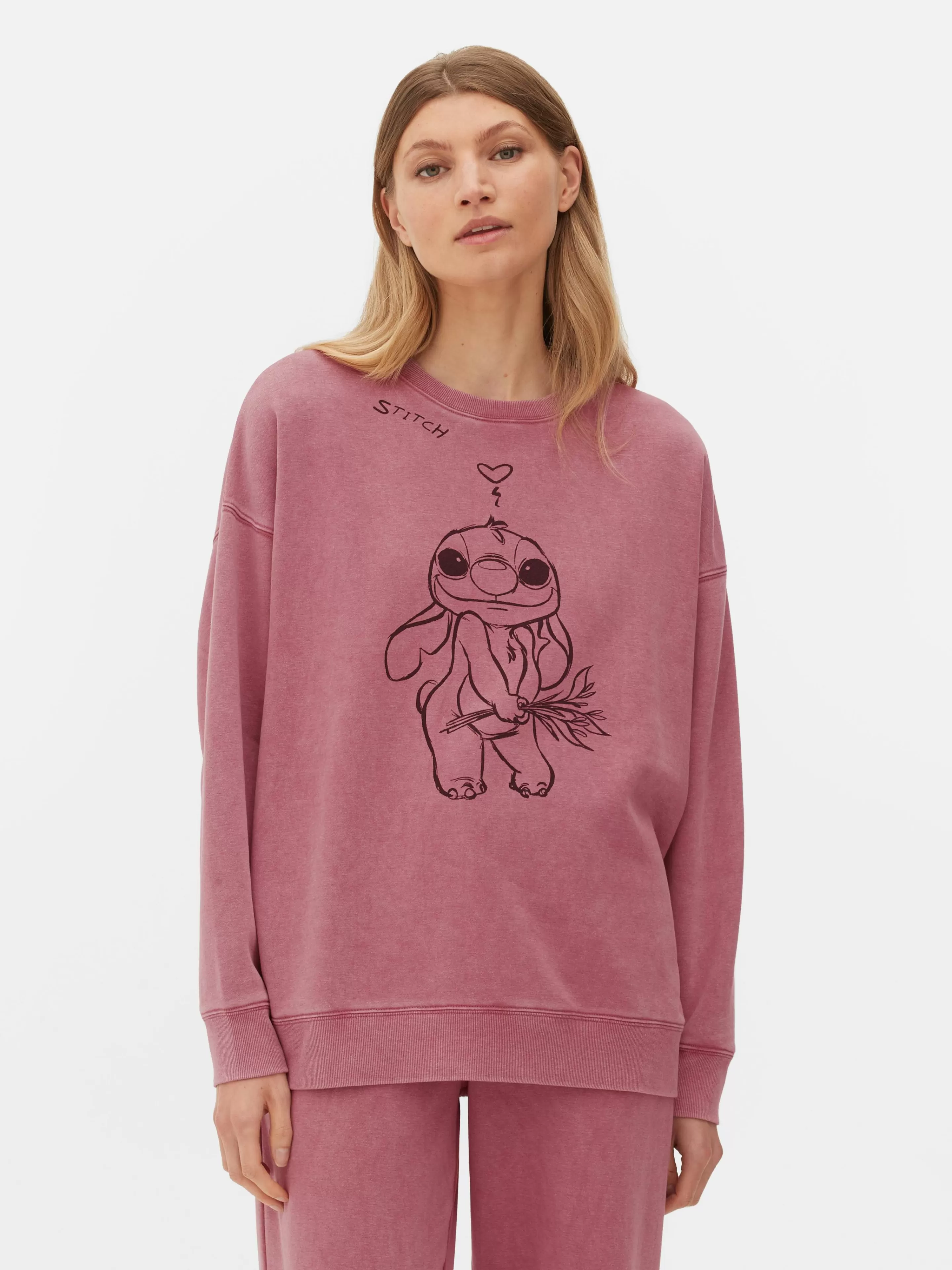 Primark Hoodies Und Sweatshirts | „Disney Stitch“ Sweatshirt Zum Kombinieren Rosa