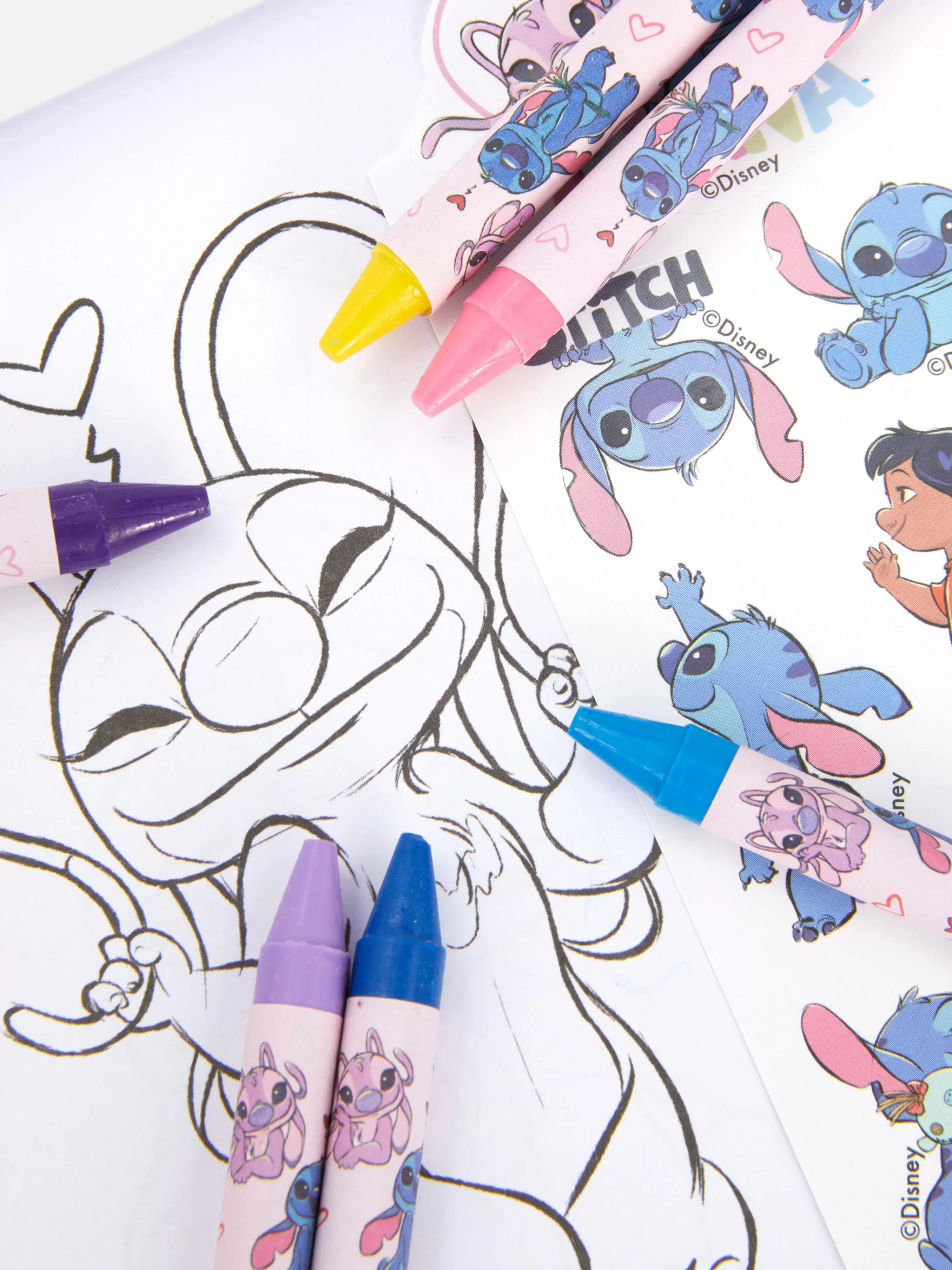 Primark Basteln Und Handarbeiten | „Disney Stitch Und Engel“ Malset Zum Mitnehmen Blau