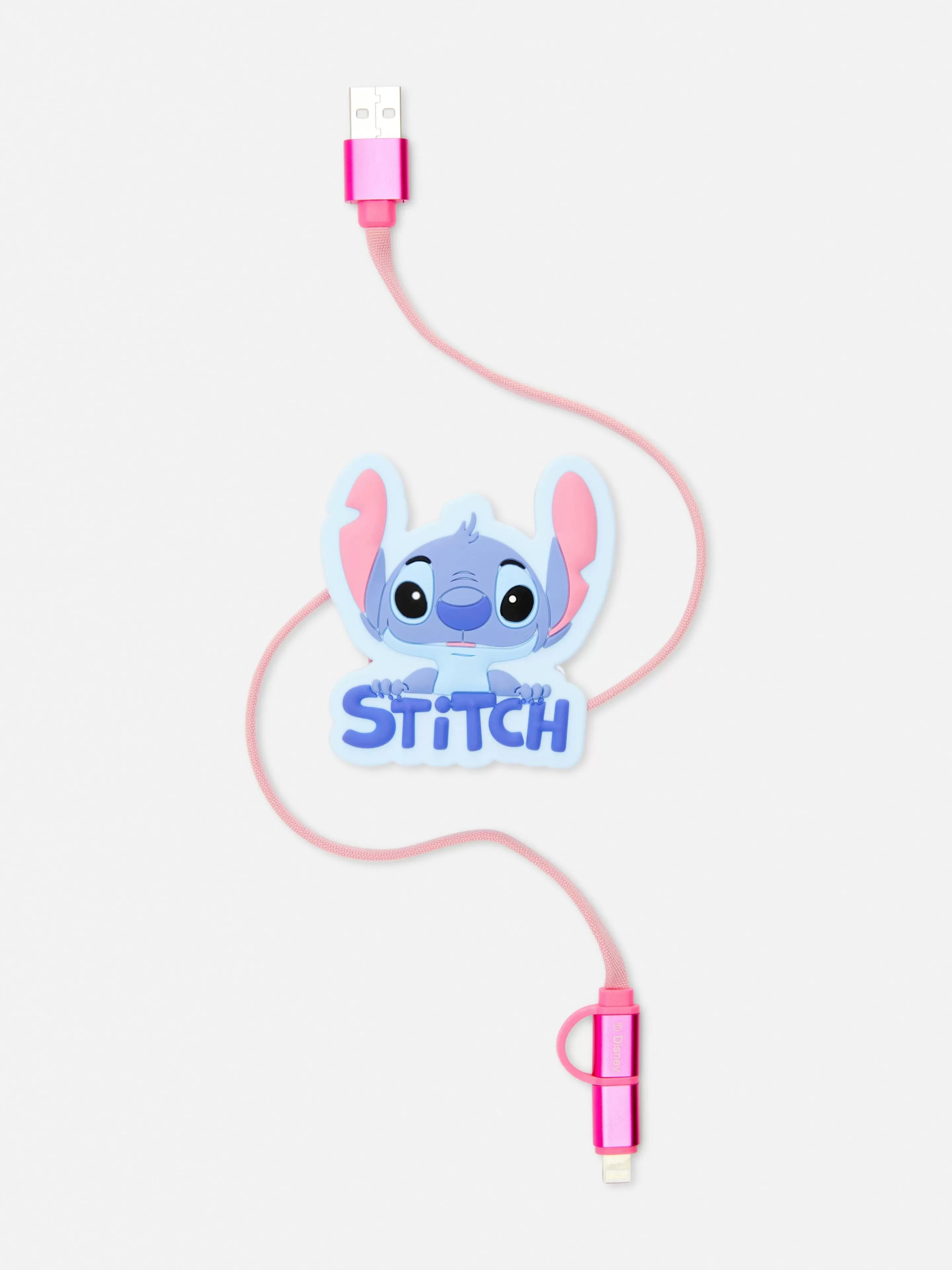 Primark Ladegeräte | „Disney Stitch“ USB-Kabel Blau