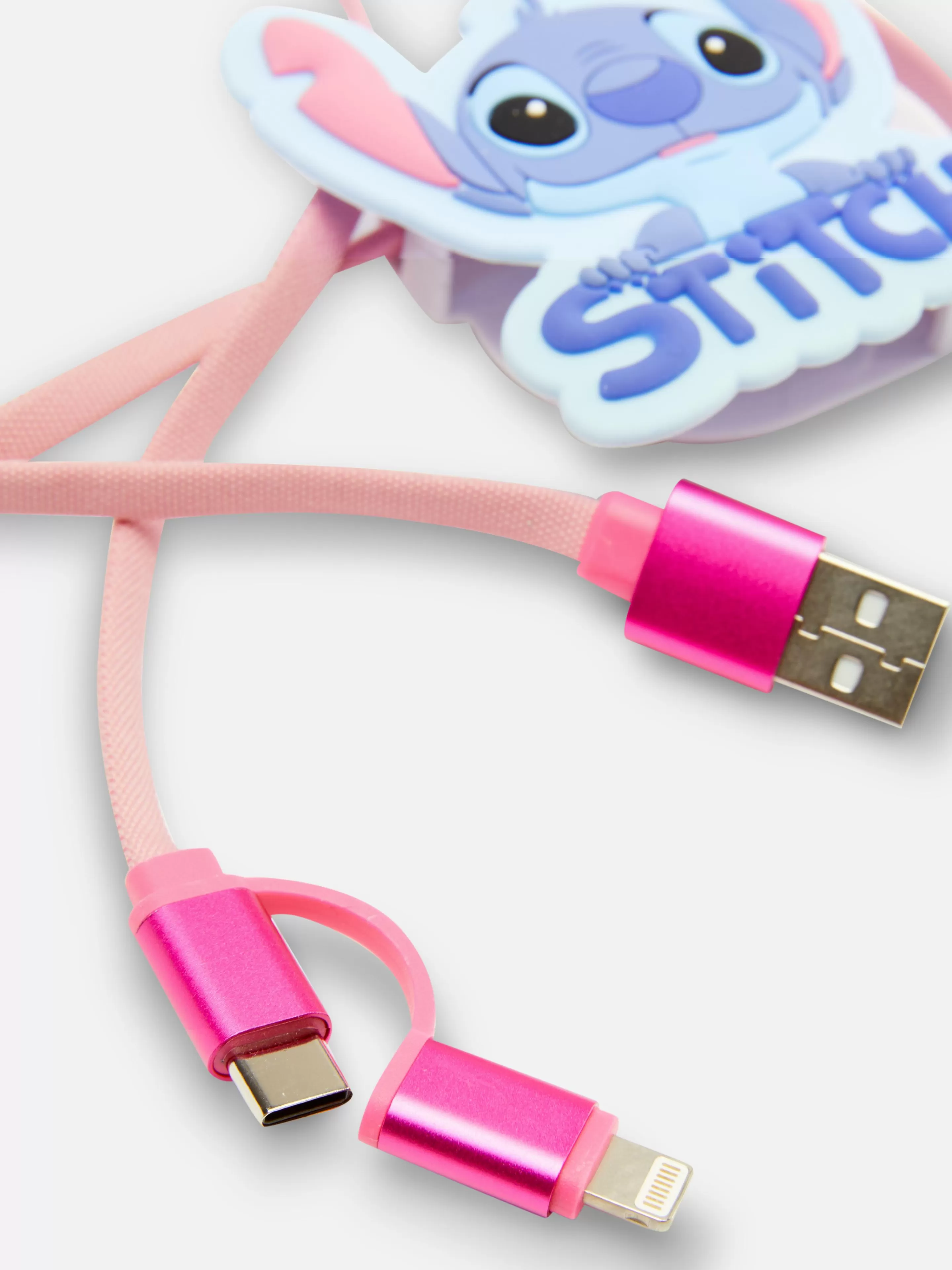 Primark Ladegeräte | „Disney Stitch“ USB-Kabel Blau