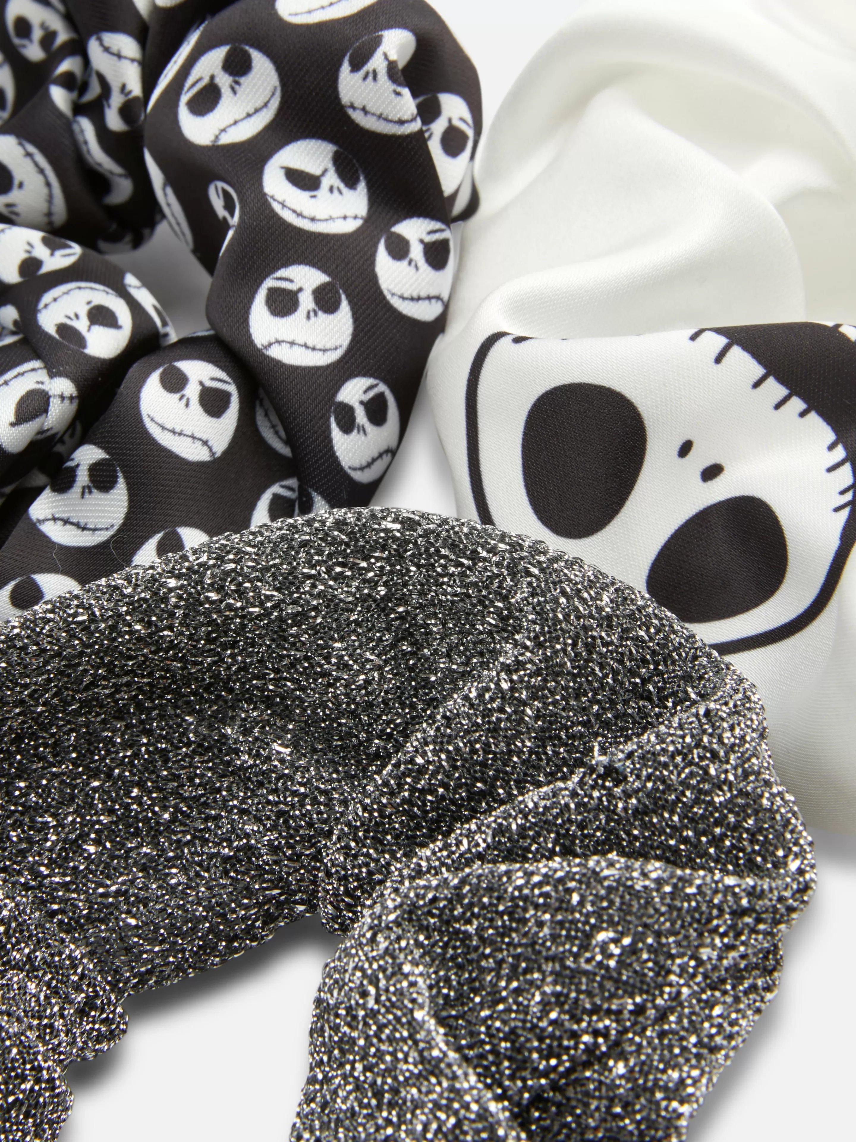 Primark The Nightmare Before Christmas | Halloween-Accessoires | „Disney The Nightmare Before Christmas“ Haargummis, 3er-Pack Schwarz