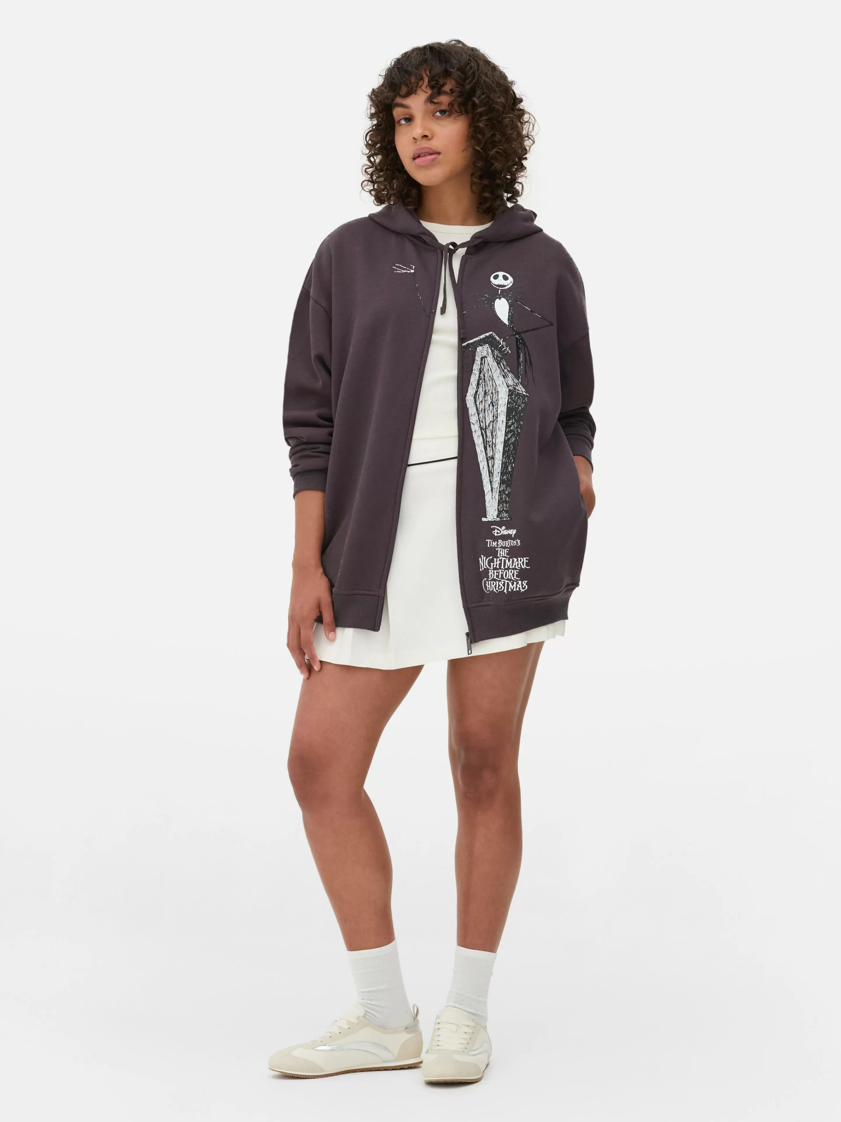 Primark The Nightmare Before Christmas | Halloween Alle | „Disney The Nightmare Before Christmas“ Hoodie Mit Reißverschluss Anthrazitfarben