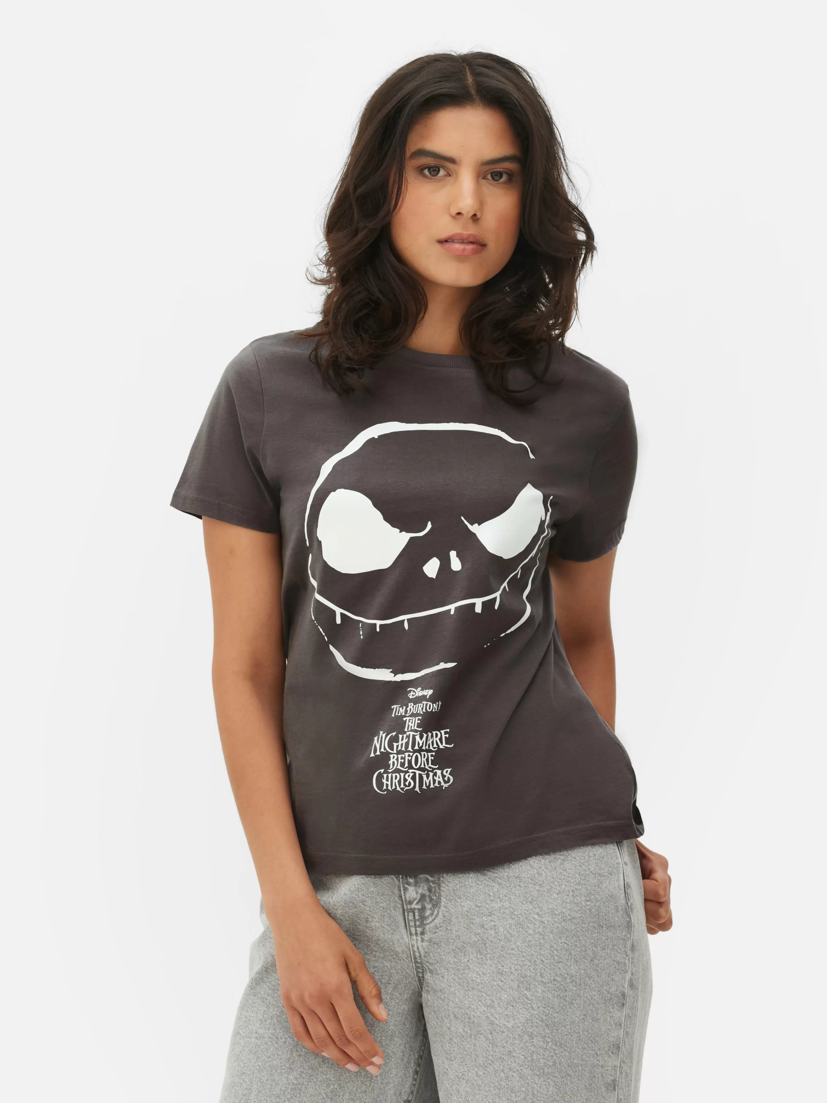 Primark The Nightmare Before Christmas | Tops Und T-Shirts | „Disney The Nightmare Before Christmas“ T-Shirt Anthrazitfarben