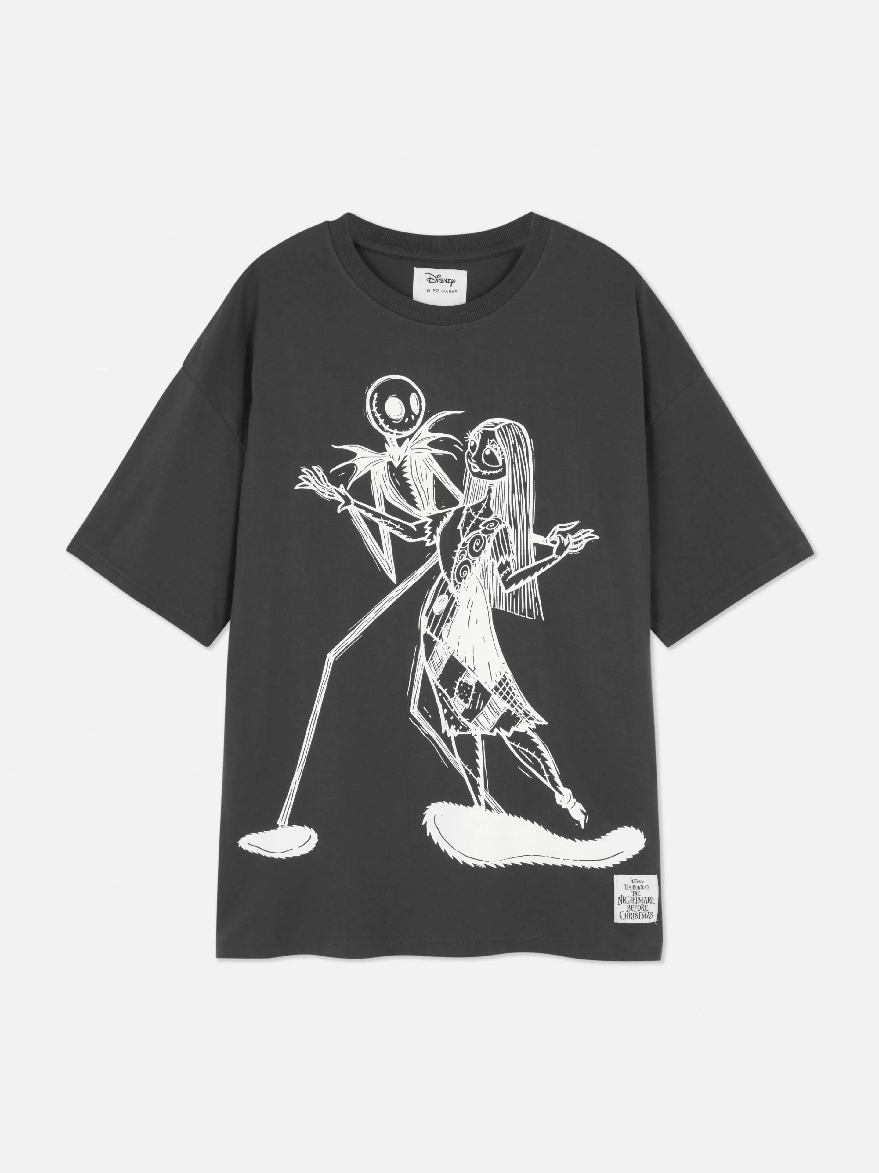 Primark The Nightmare Before Christmas | Halloween Alle | „Disney The Nightmare Before Christmas“ T-Shirt Im Oversized-Look Anthrazitfarben