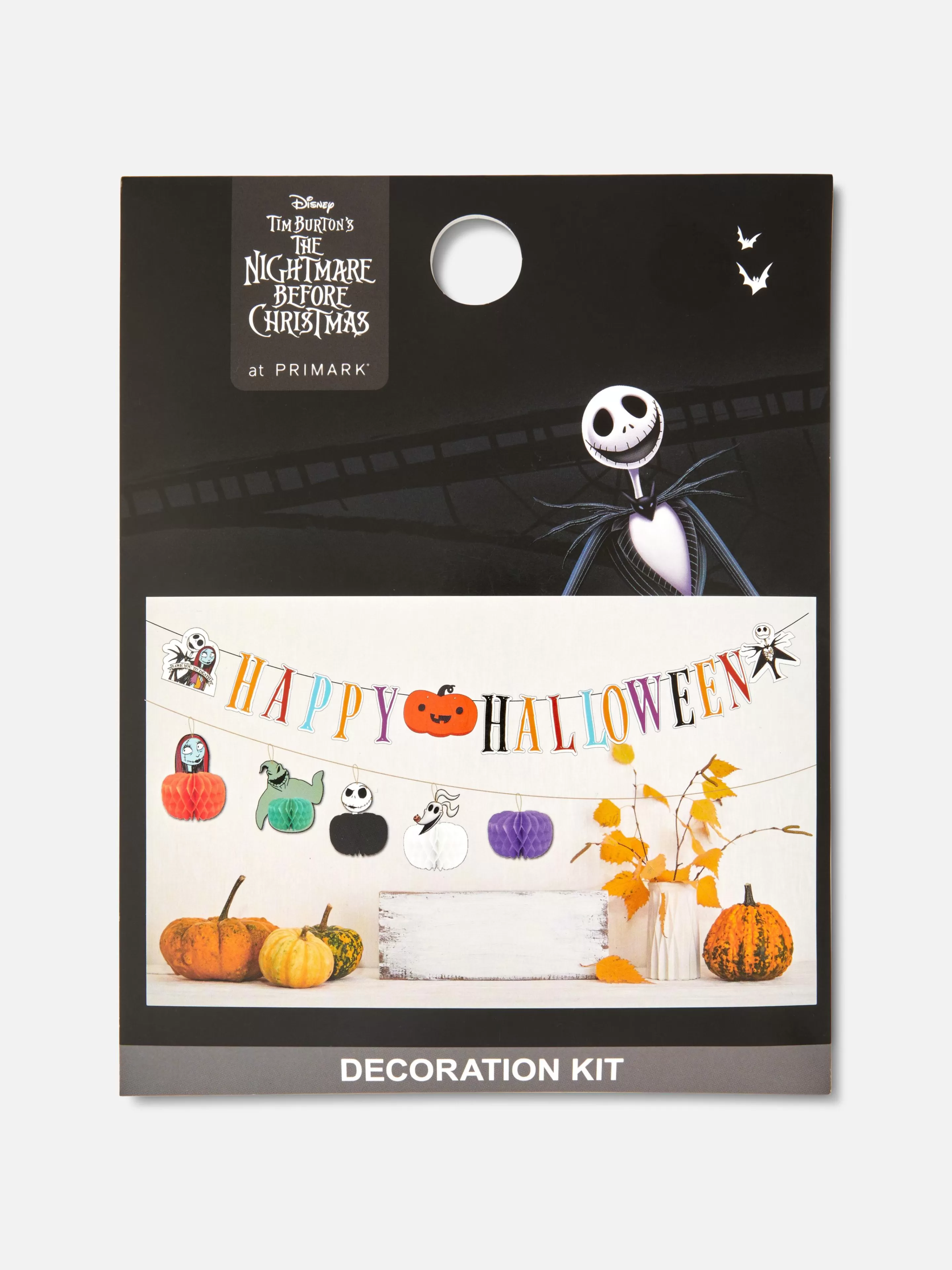 Primark Halloween-Deko Und Süßigkeiten | The Nightmare Before Christmas | „Disney The Nightmare Before Christmas“ Weihnachtsdekoration, 6er-Pack Schwarz