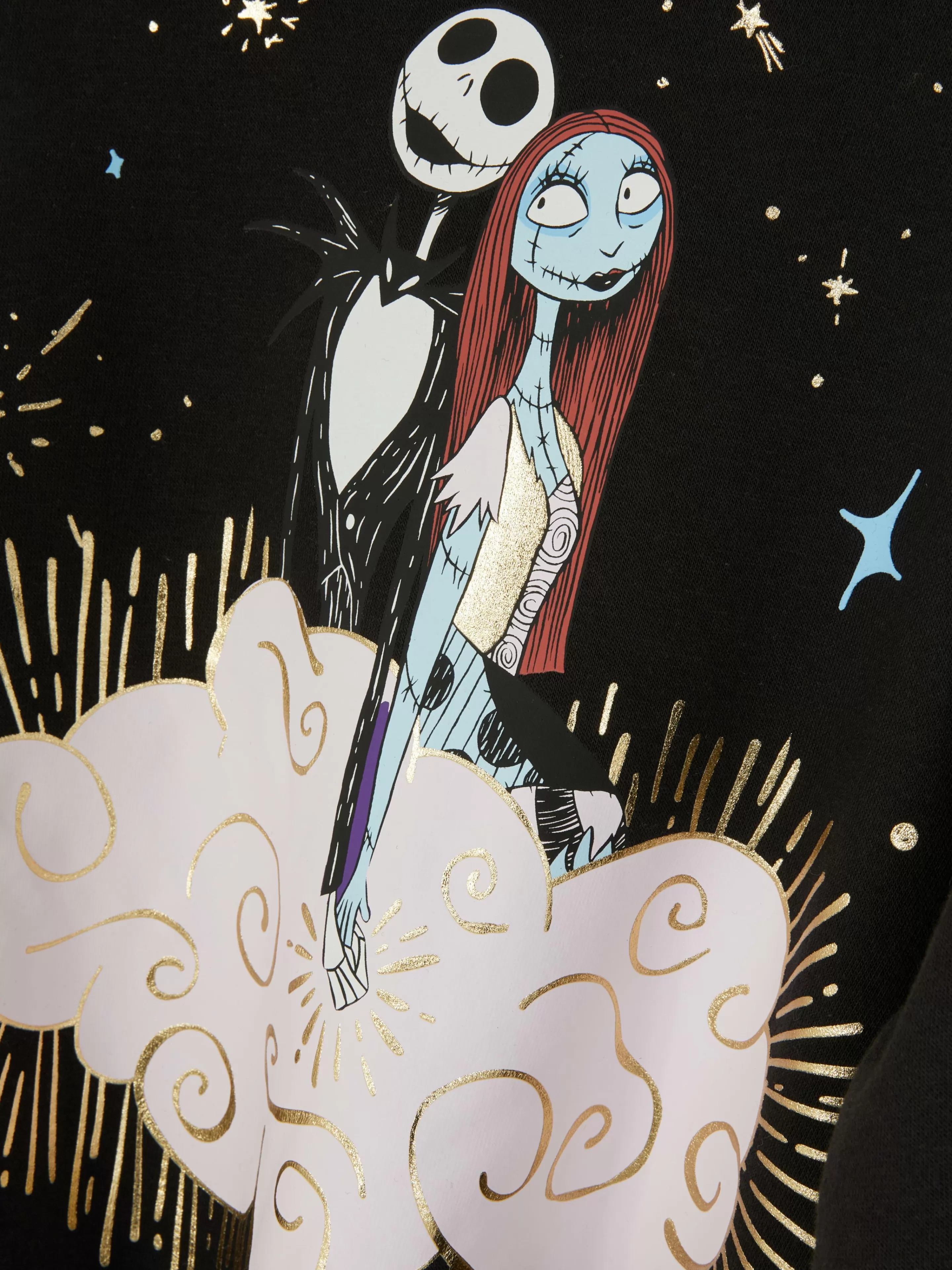 Primark The Nightmare Before Christmas | Halloween Alle | „Disney Tim Burton's The Nightmare Before Christmas Jack & Sally“ Hoodie Schwarz