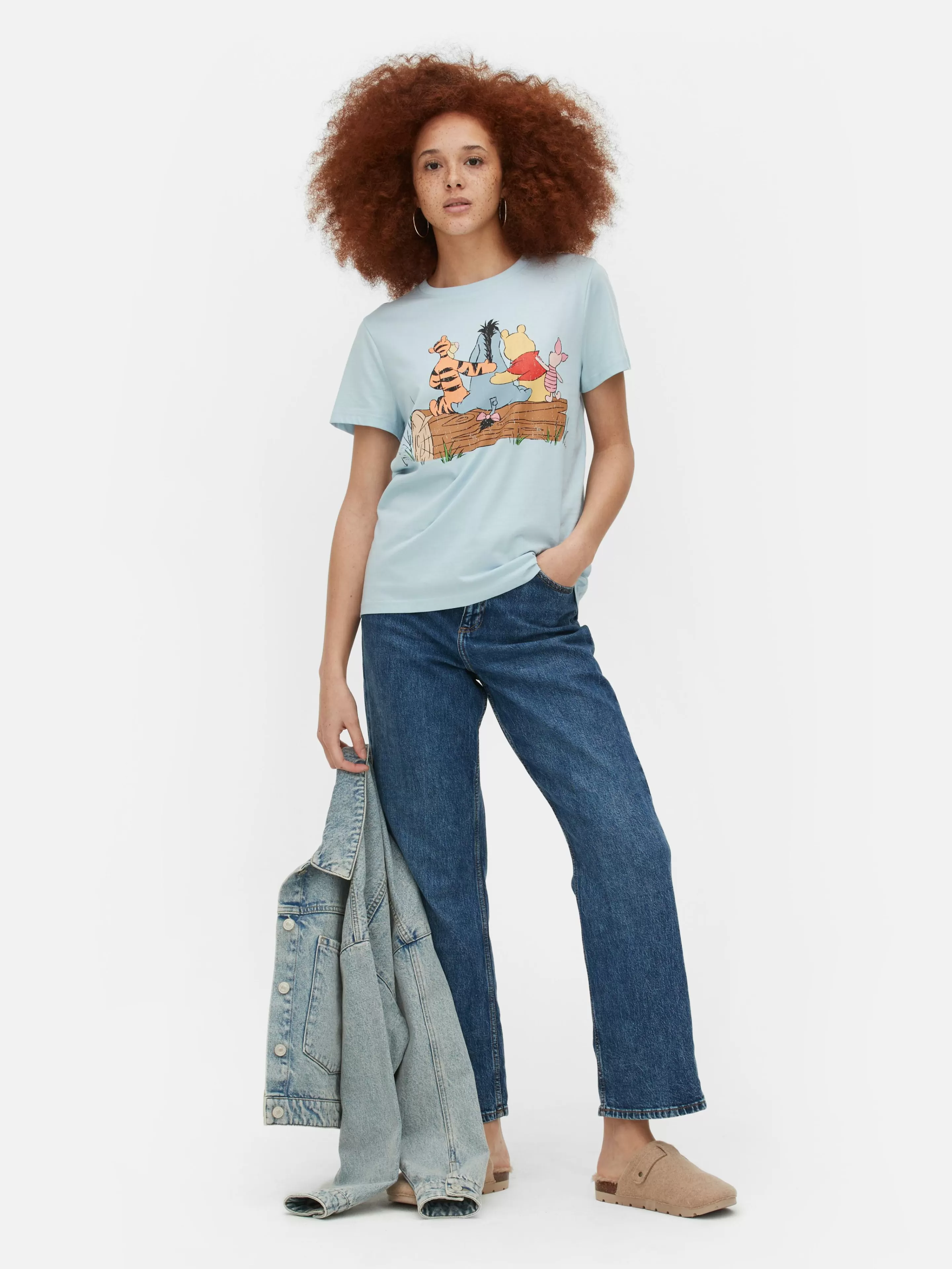 Primark Tops Und T-Shirts | „Disney Winnie Puuh“ T-Shirt Mit Print Blau