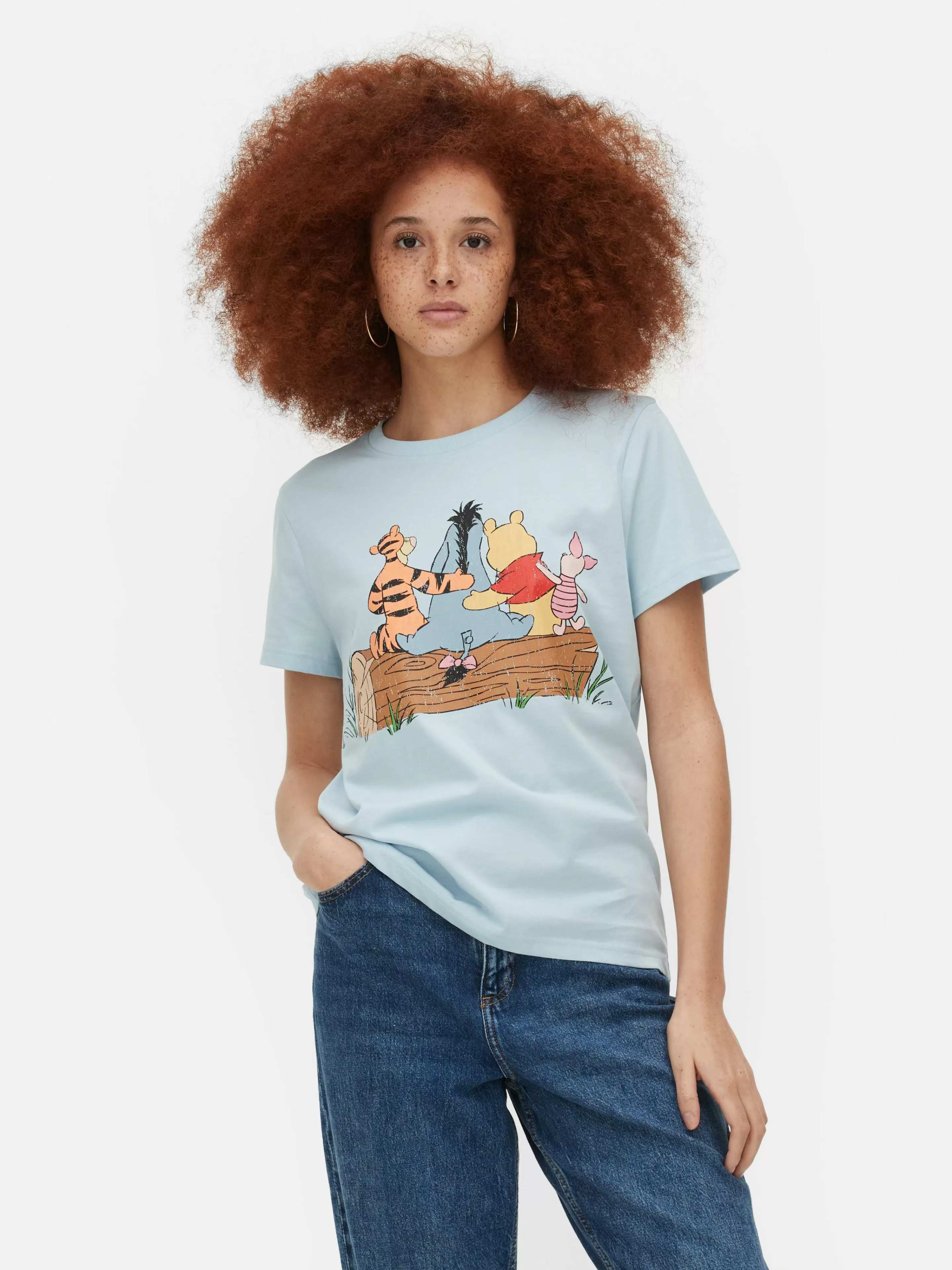 Primark Tops Und T-Shirts | „Disney Winnie Puuh“ T-Shirt Mit Print Blau