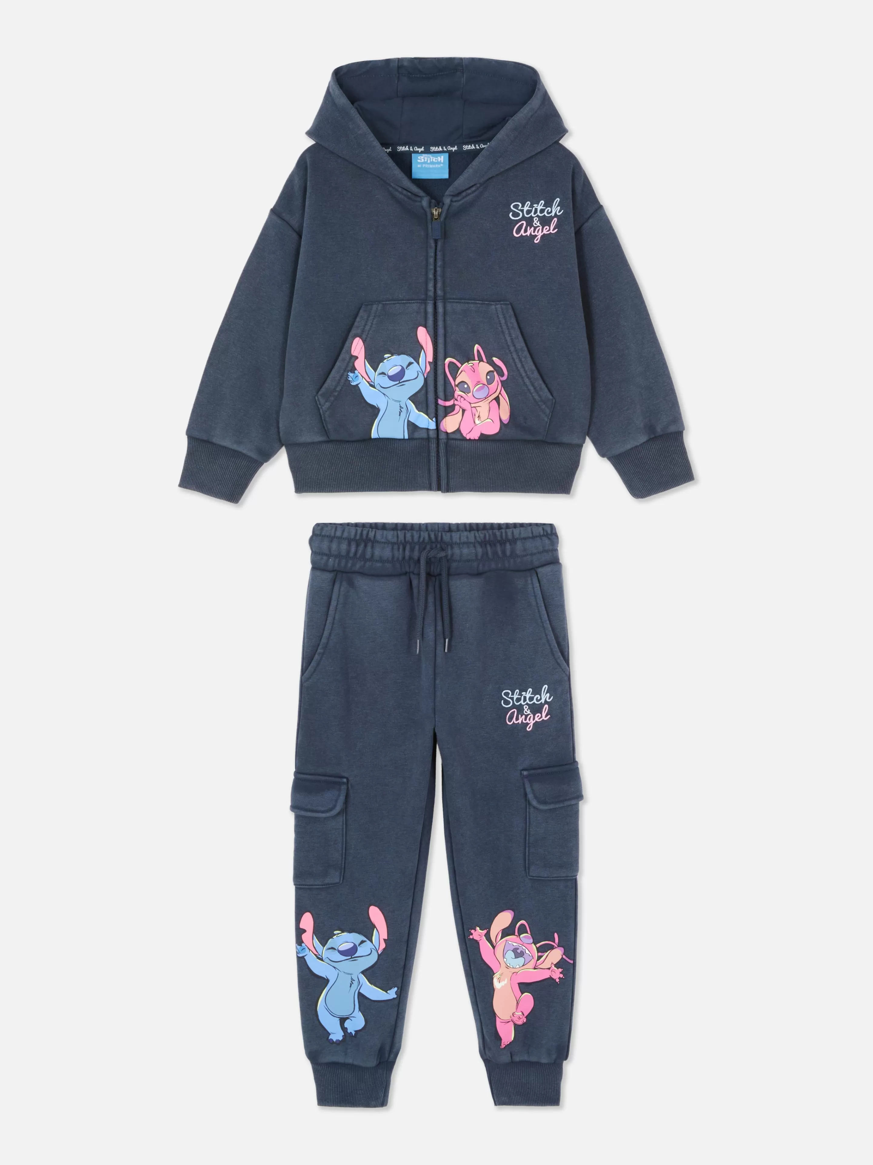 Primark Sets Und Outfits | „Disneys Stitch“ Hoodie Und Jogginghose Im Set Anthrazitfarben