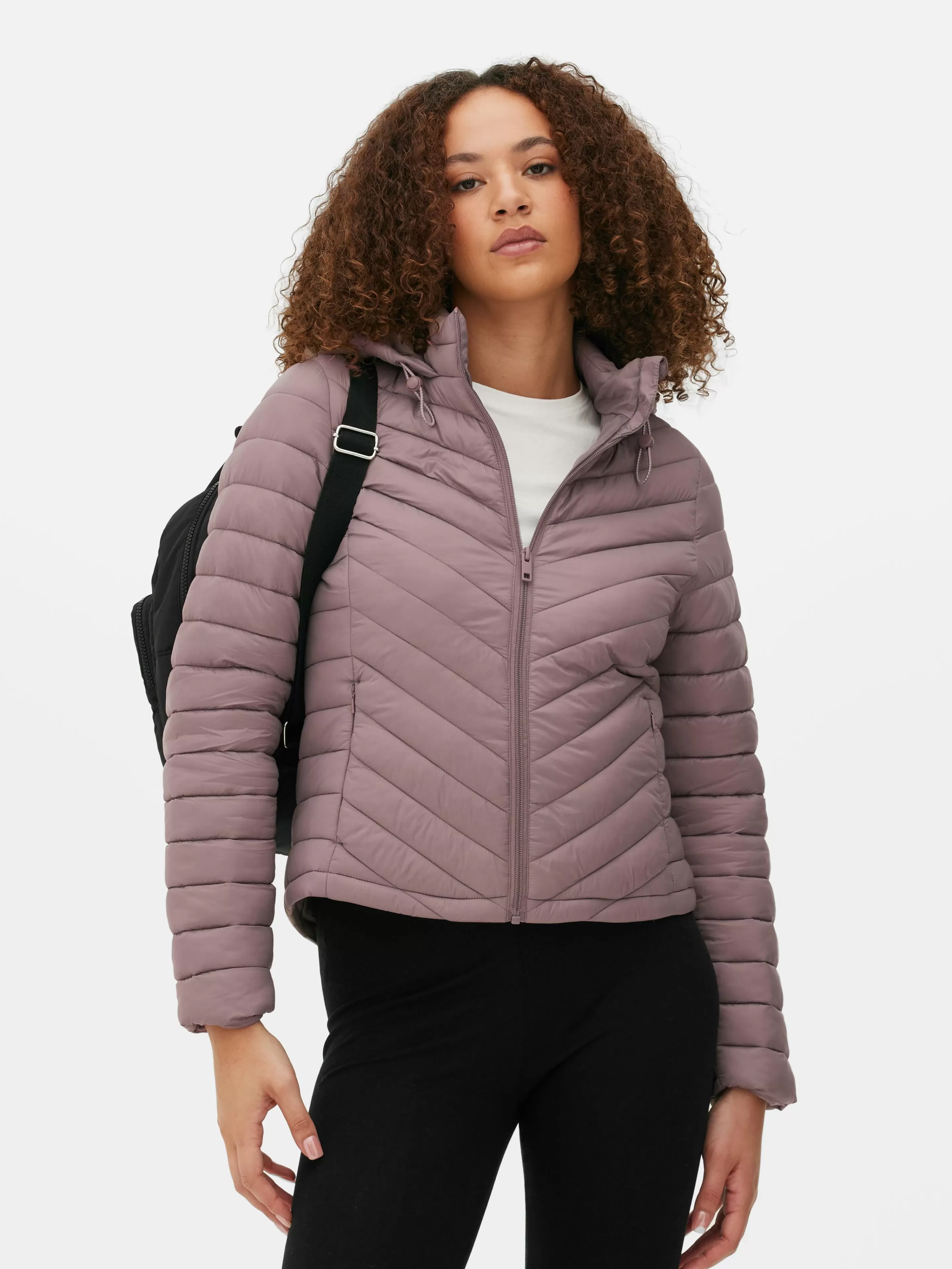 Primark Jacken Und Mäntel | Dünne Pufferjacke Mit Kapuze Pink