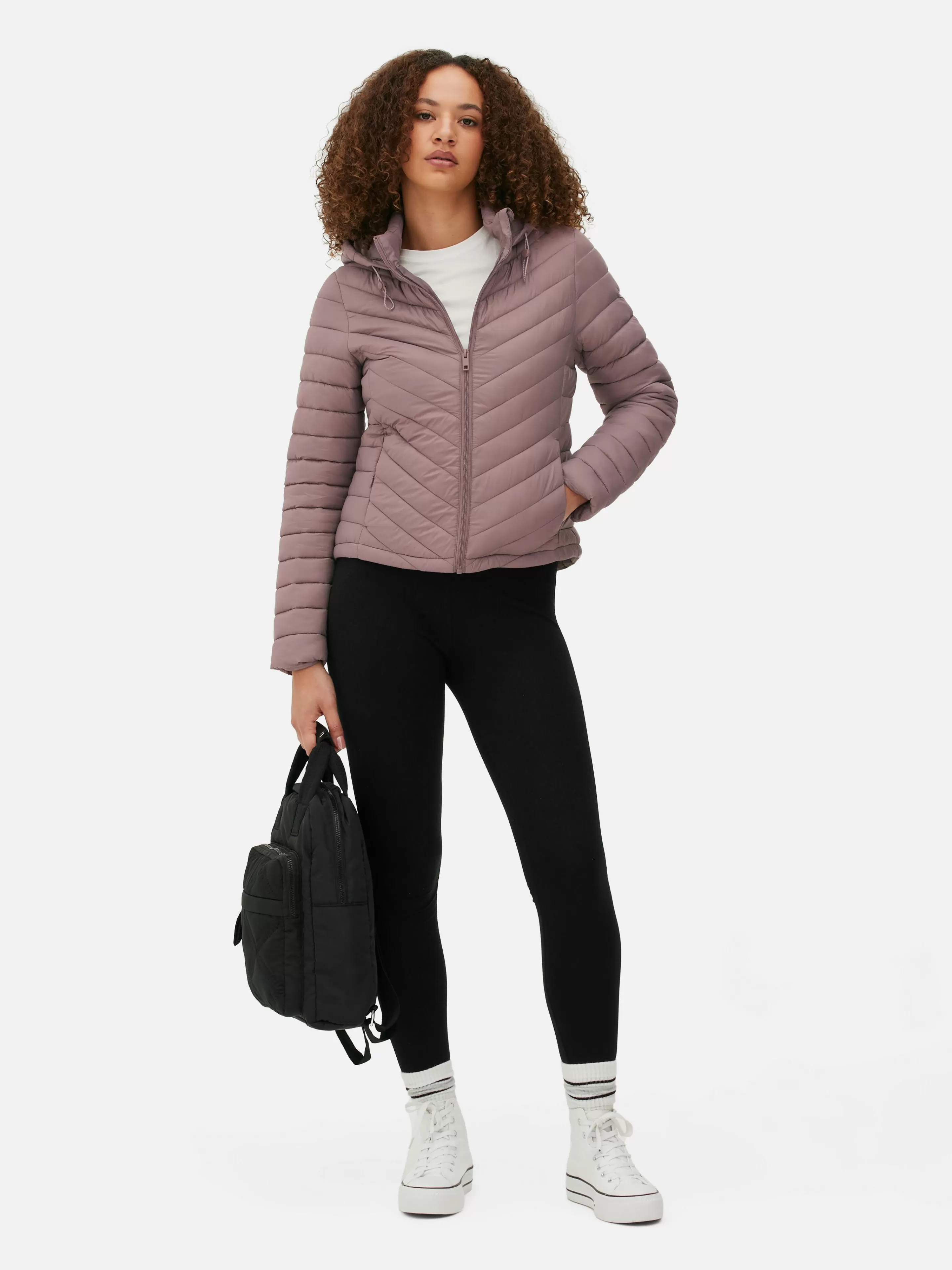 Primark Jacken Und Mäntel | Dünne Pufferjacke Mit Kapuze Pink