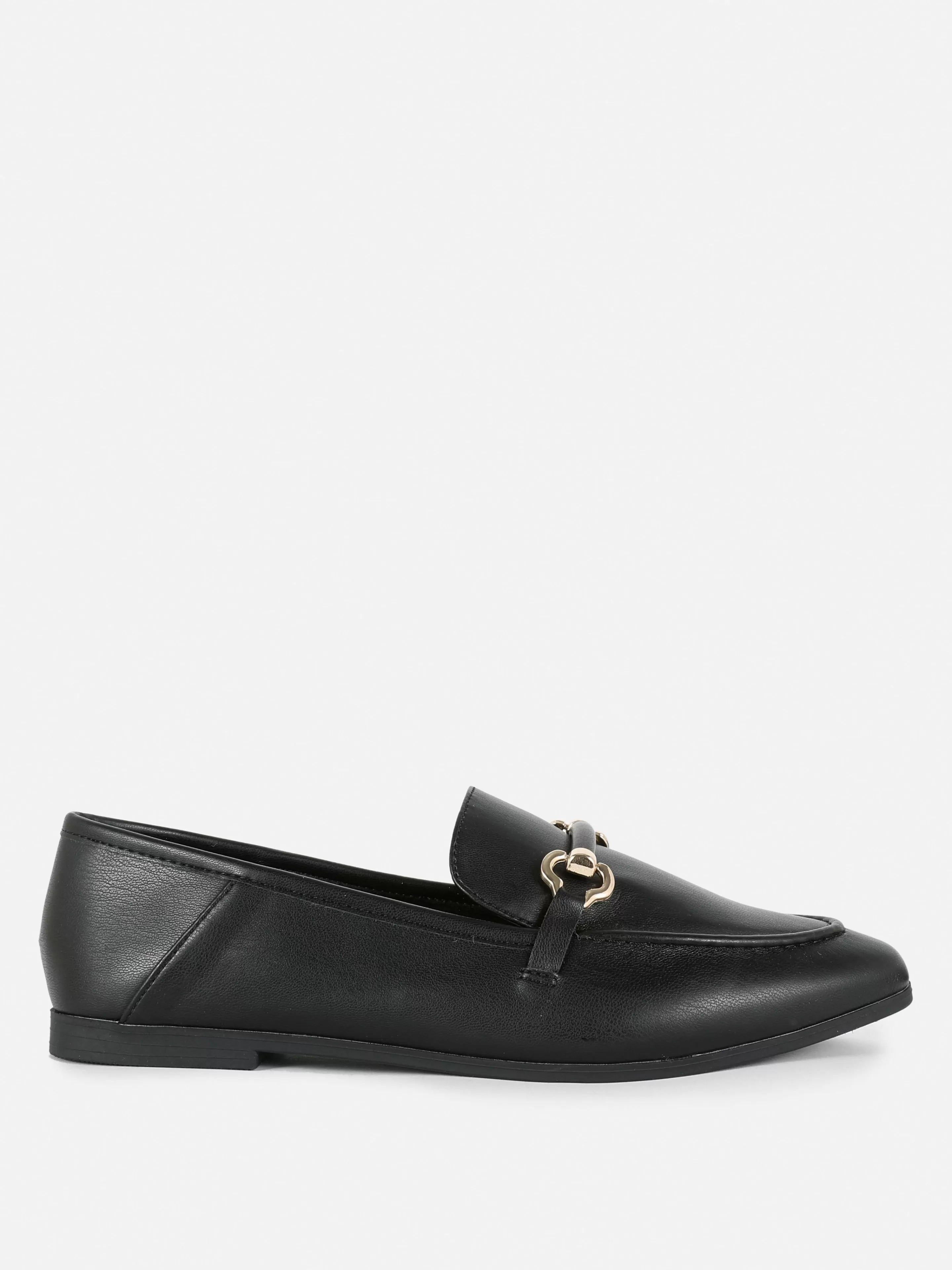 Primark Flache Schuhe | Elegante Loafer Mit Trense Schwarz