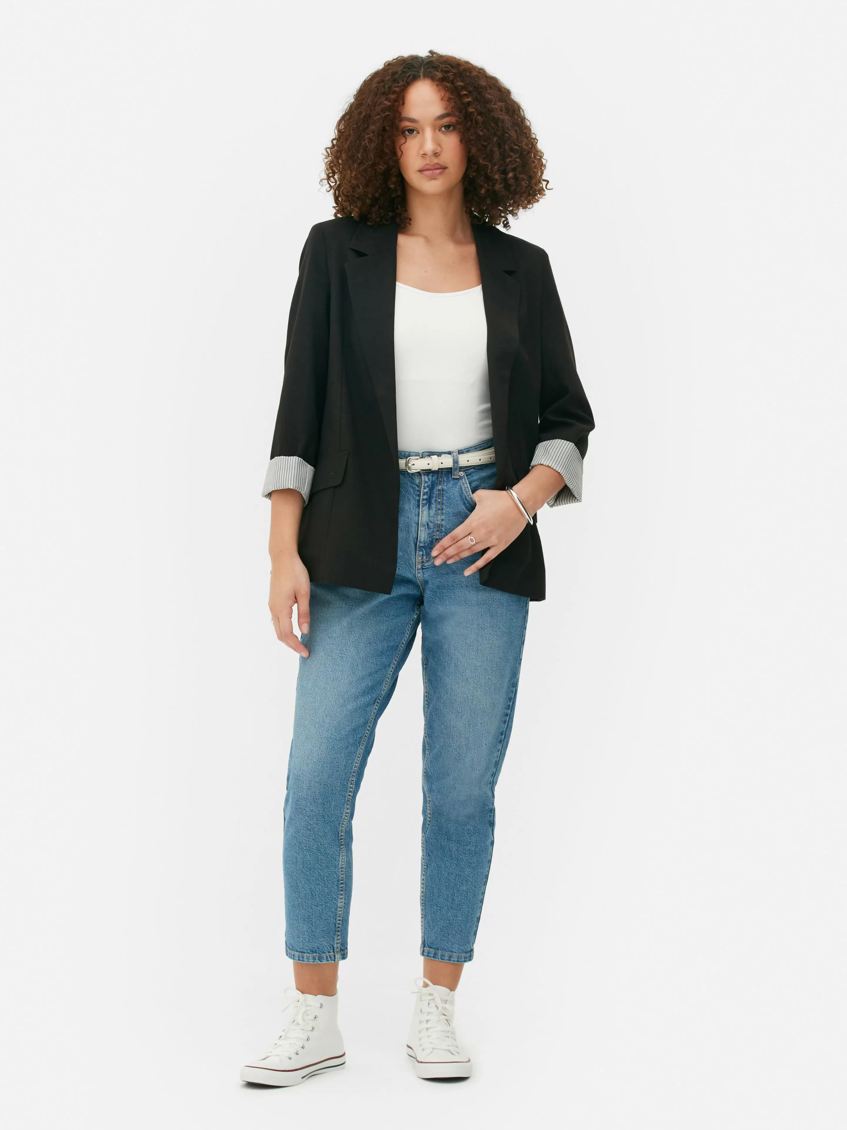 Primark Blazer | Eleganter Blazer Mit Offener Front Schwarz