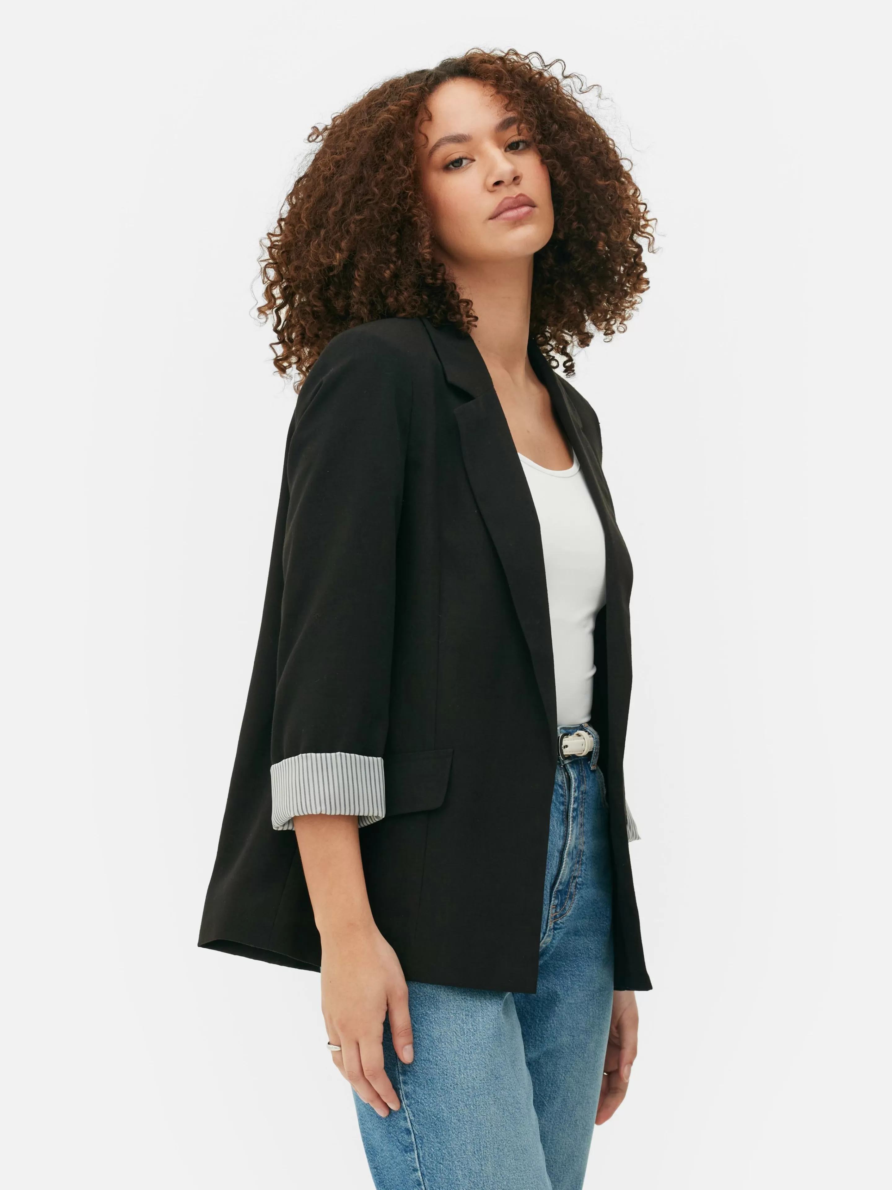 Primark Blazer | Eleganter Blazer Mit Offener Front Schwarz