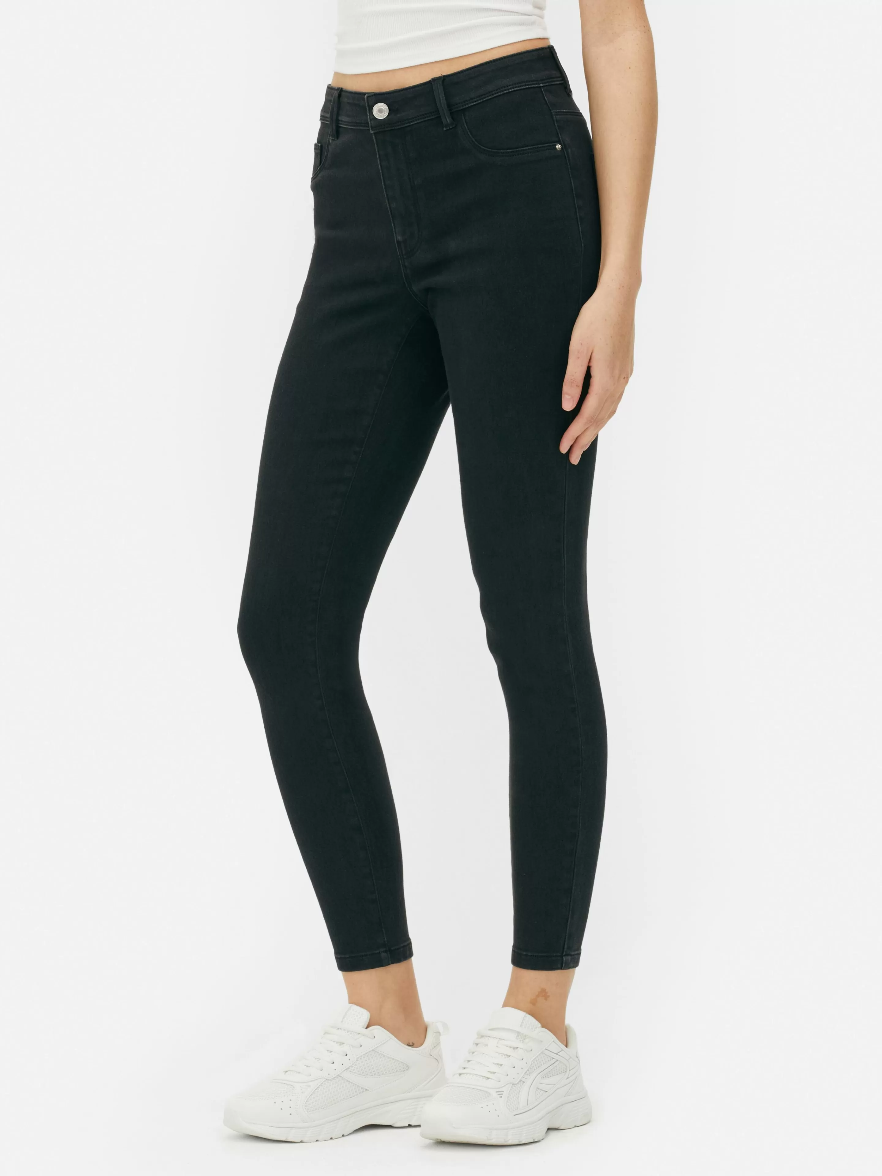 Primark Jeans | Essential Skinny-Jeans Mit Mittelhohem Bund Schwarz