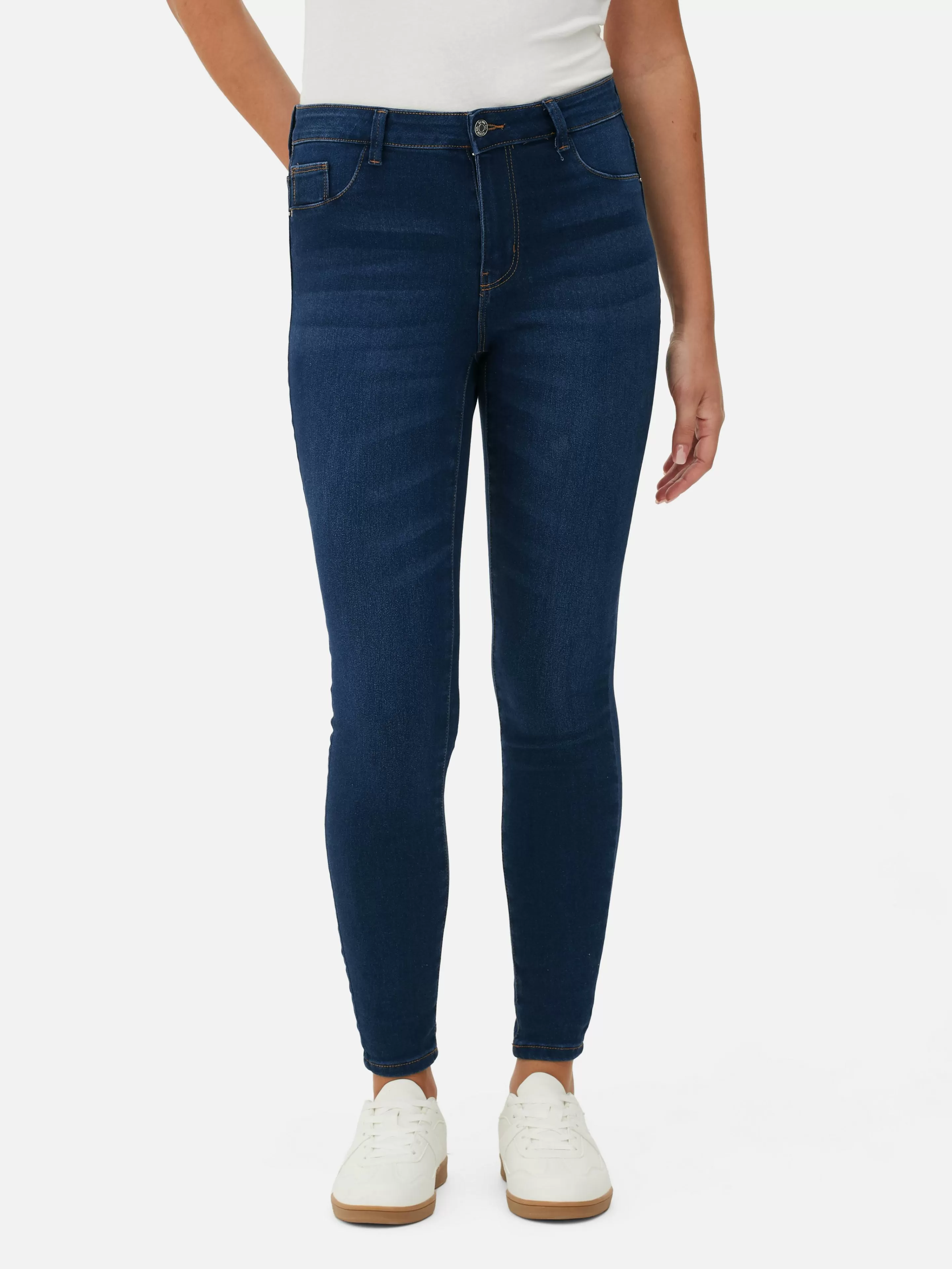 Primark Denim | Jeans | Essential Skinny-Jeans Mit Mittelhohem Bund Indigoblau