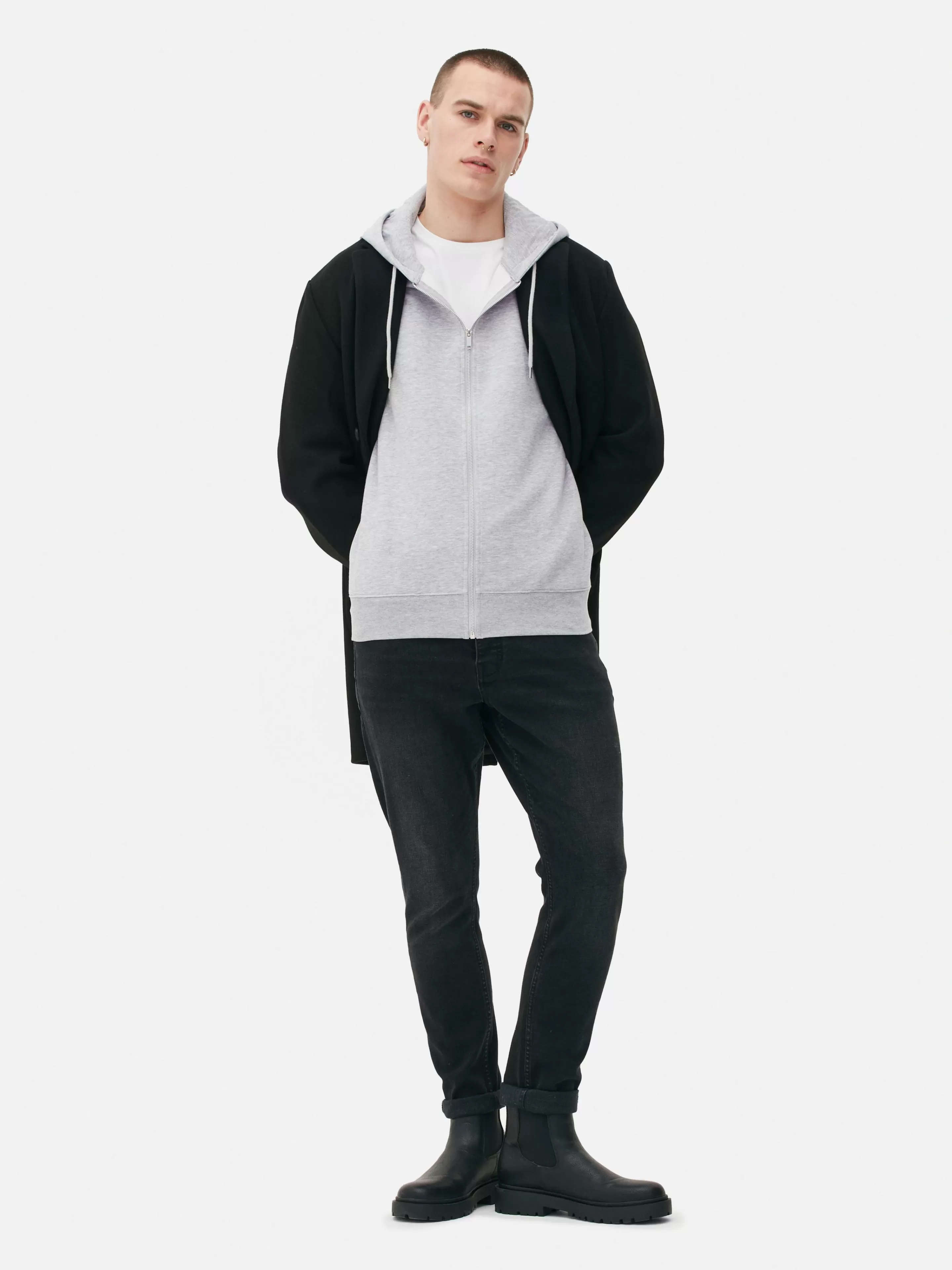 Primark Hoodies Und Sweatshirts | Essential-Hoodie Mit Reißverschluss Grau