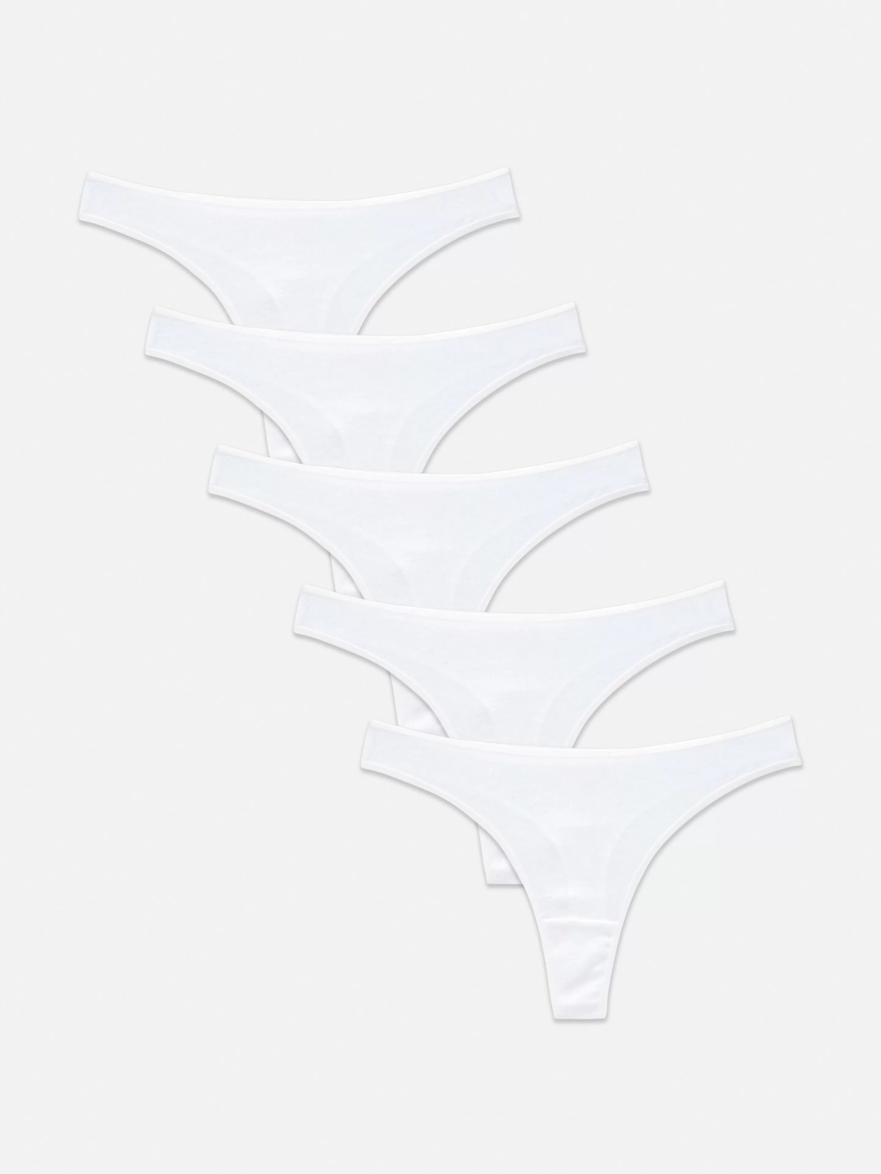 Primark Slips | Essential-Tangas Aus Baumwolle, 5er-Pack Weiß