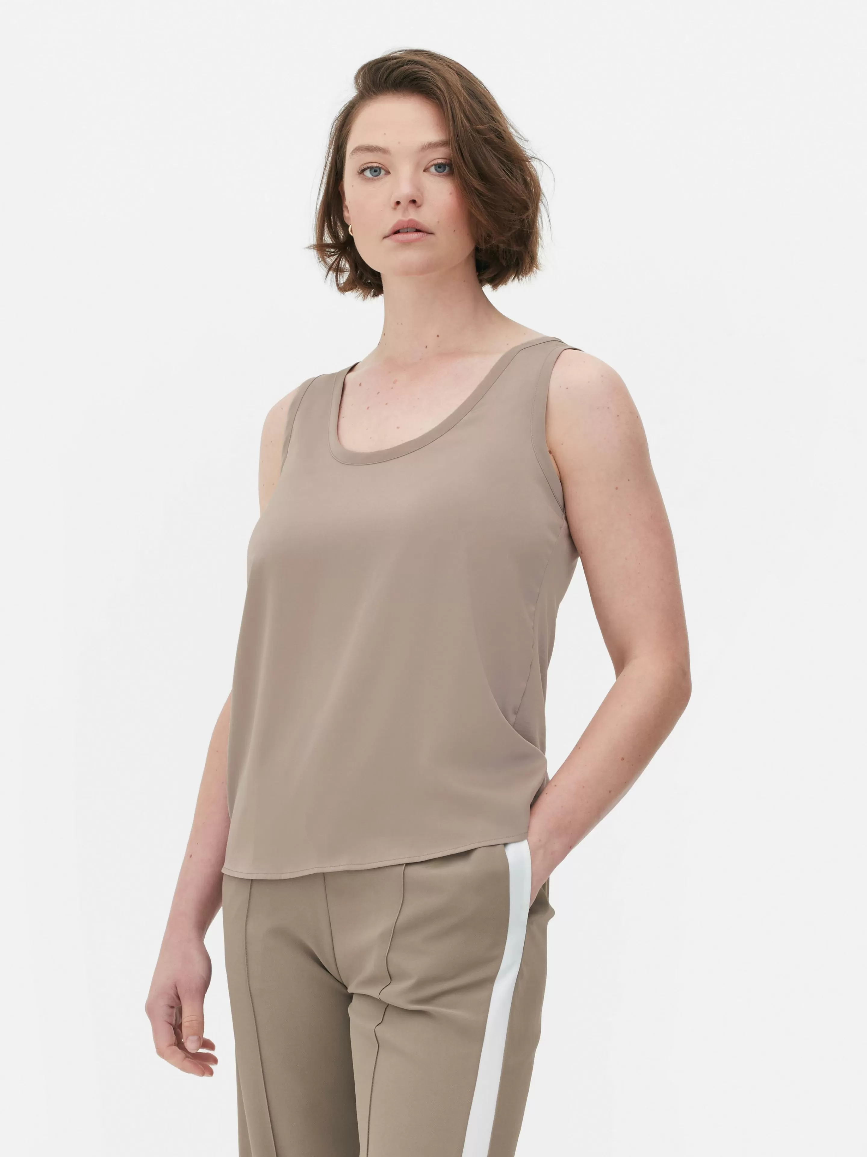 Primark Tops Und T-Shirts | Essential-Trägertop In Lässiger Passform Mokkafarben