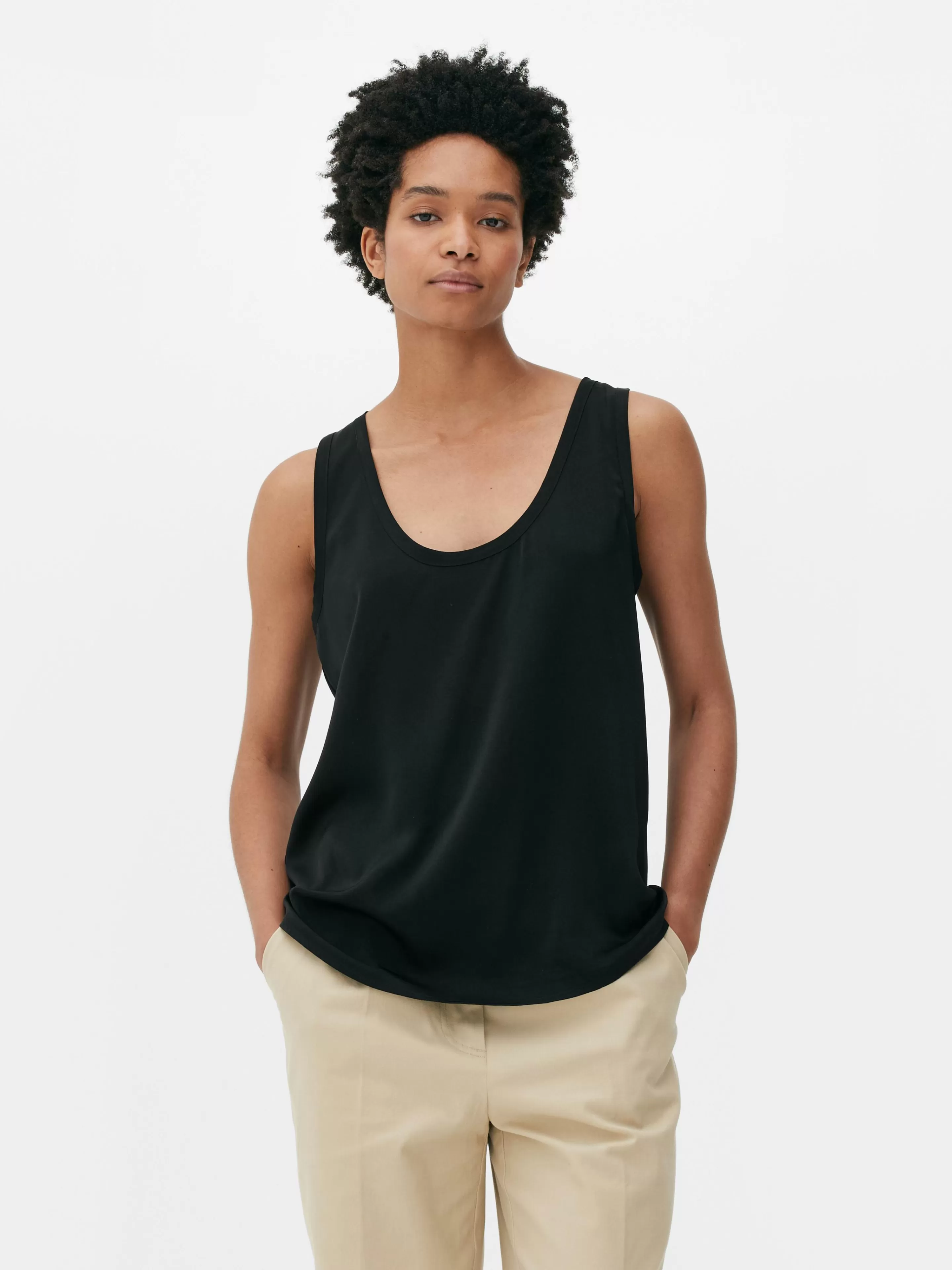 Primark Tops Und T-Shirts | Essential-Trägertop In Lässiger Passform Schwarz