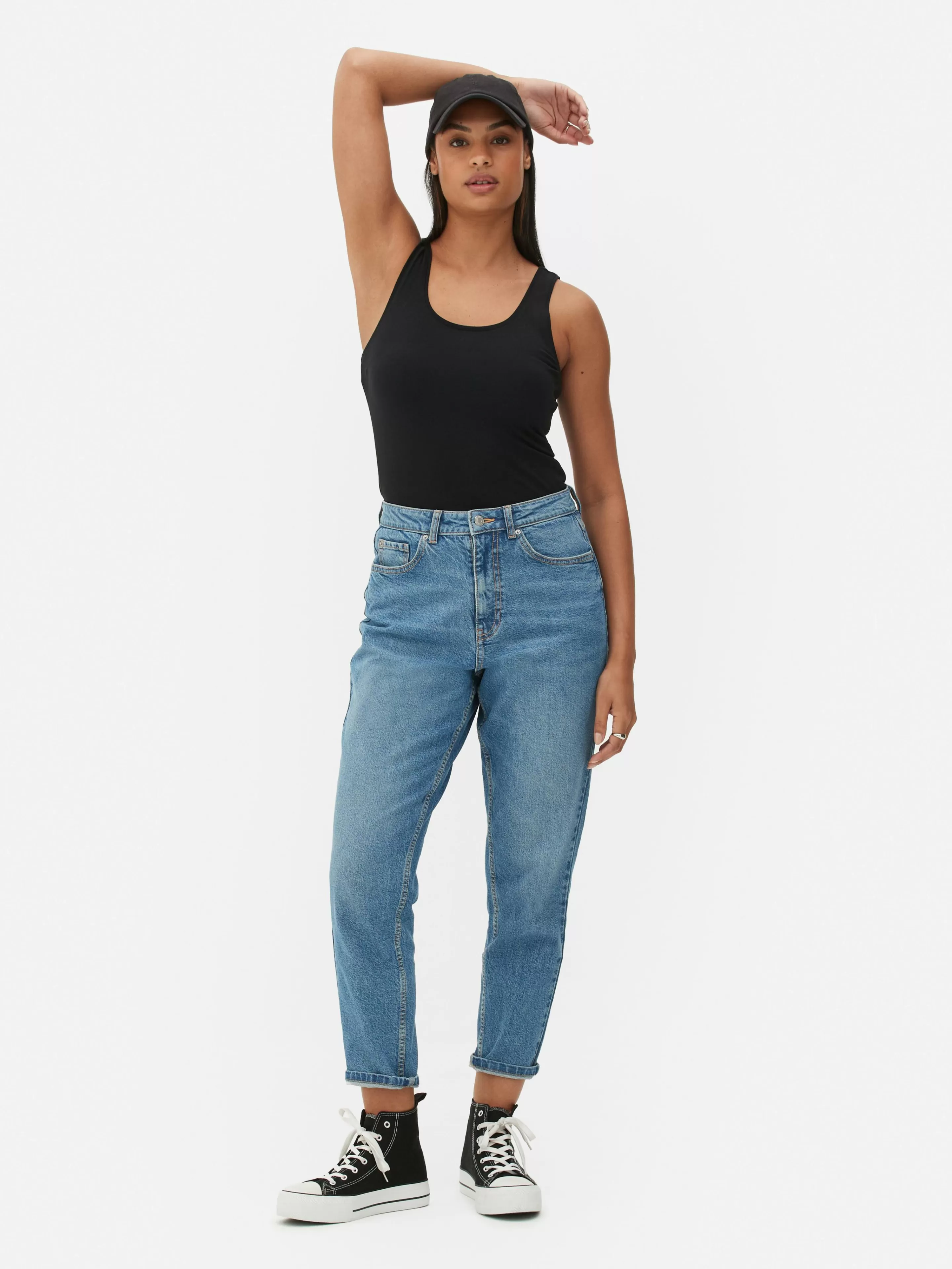 Primark Tops Und T-Shirts | Essential-Trägertop Mit Stretch Schwarz