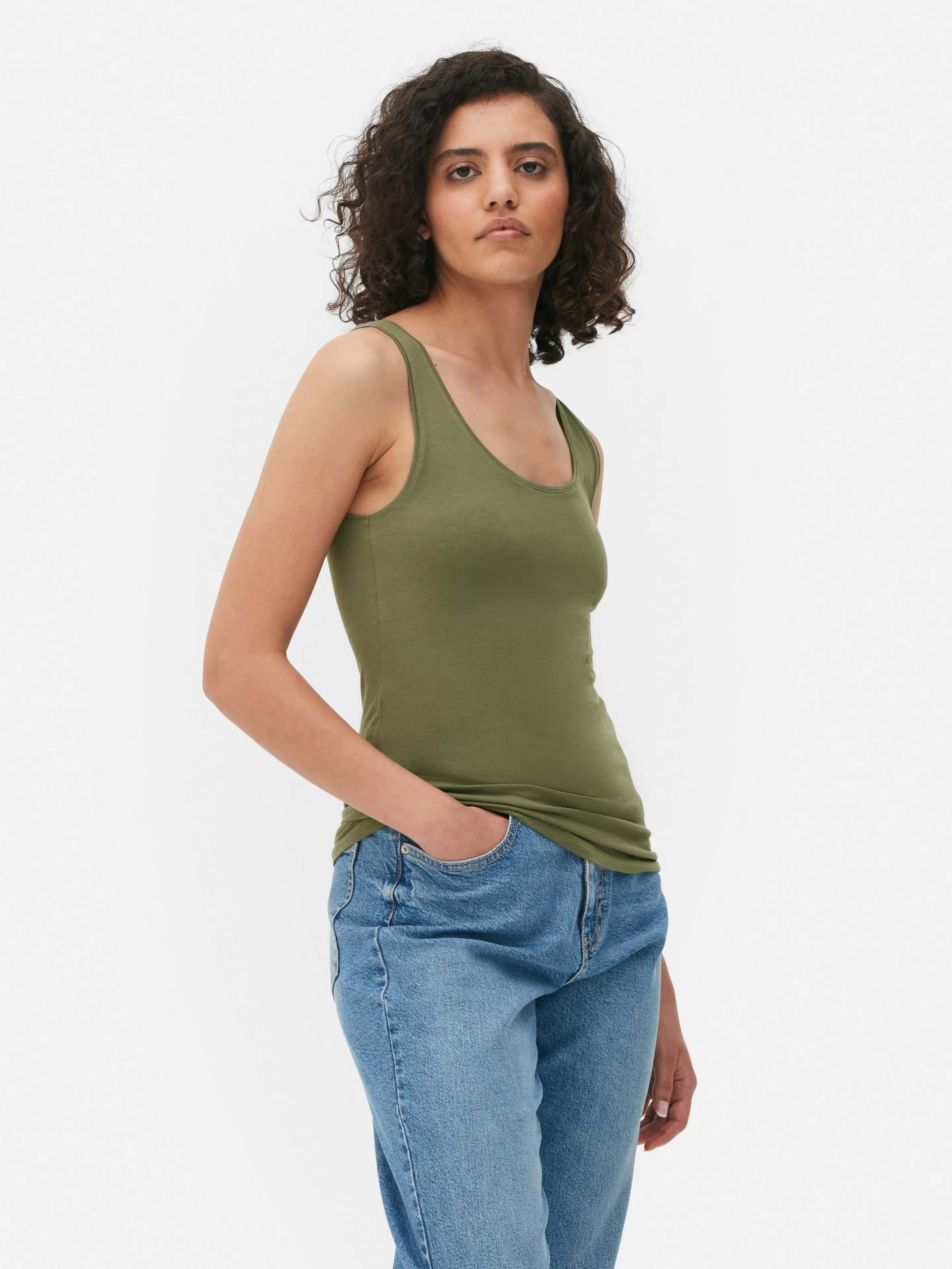 Primark Tops Und T-Shirts | Essential-Trägertop Mit Stretch Khakifarben