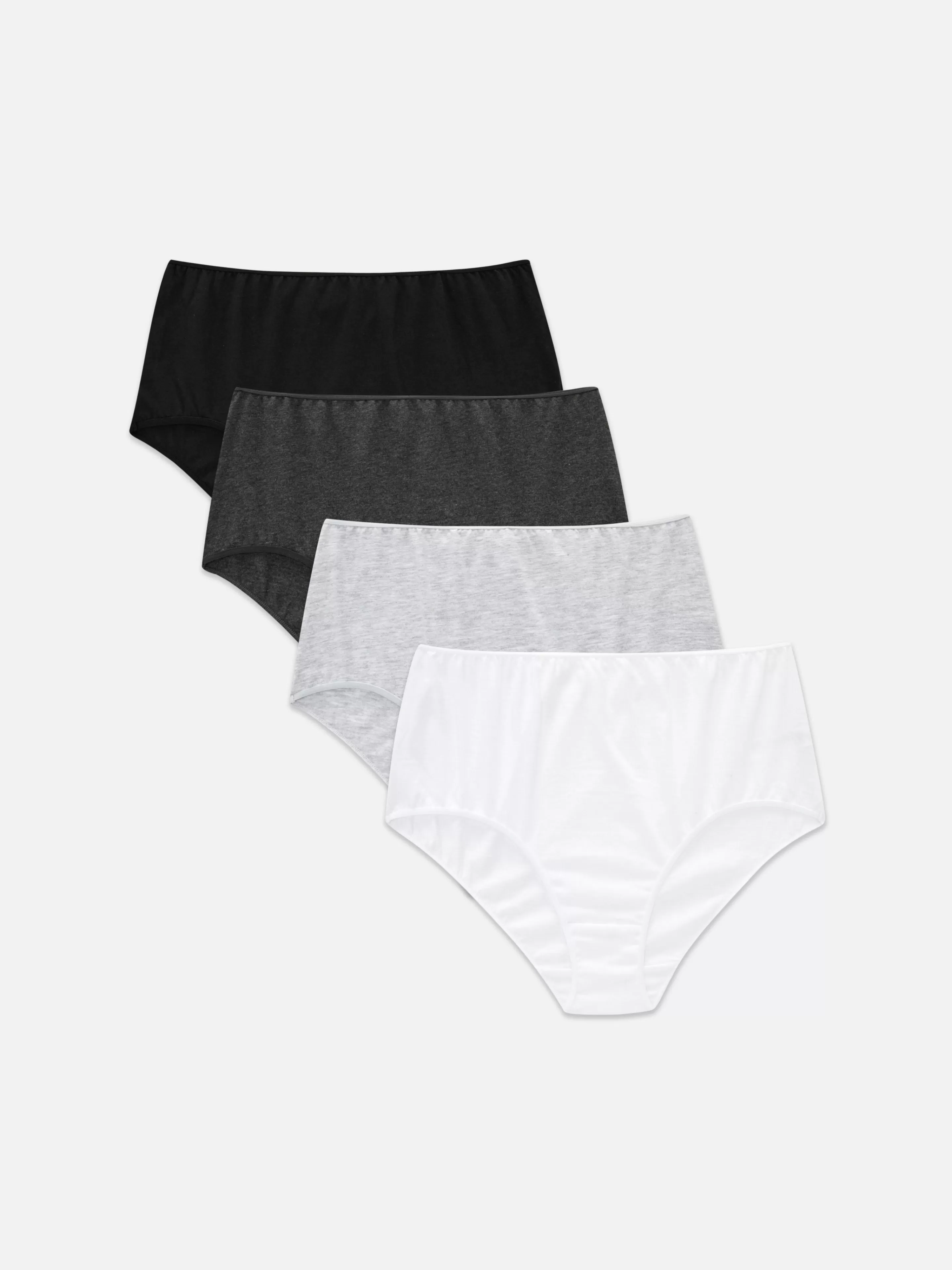 Primark Slips | Farblich Abgestimmte Unterhosen, 4er-Pack Schwarz/Weiß