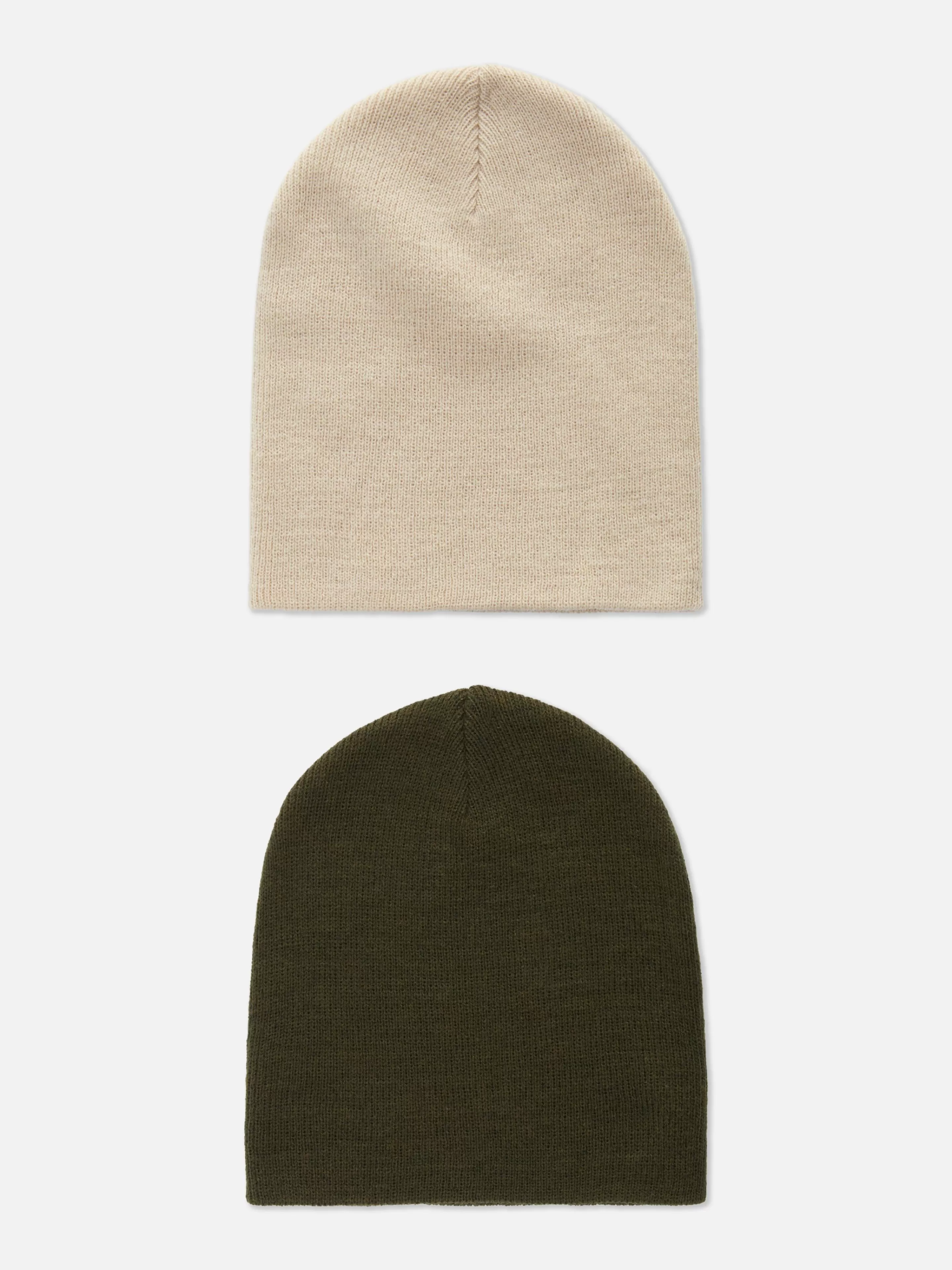 Primark Mützen, Handschuhe Und Schals | Feinstrick-Beanies, 2er-Pack Hellbeige