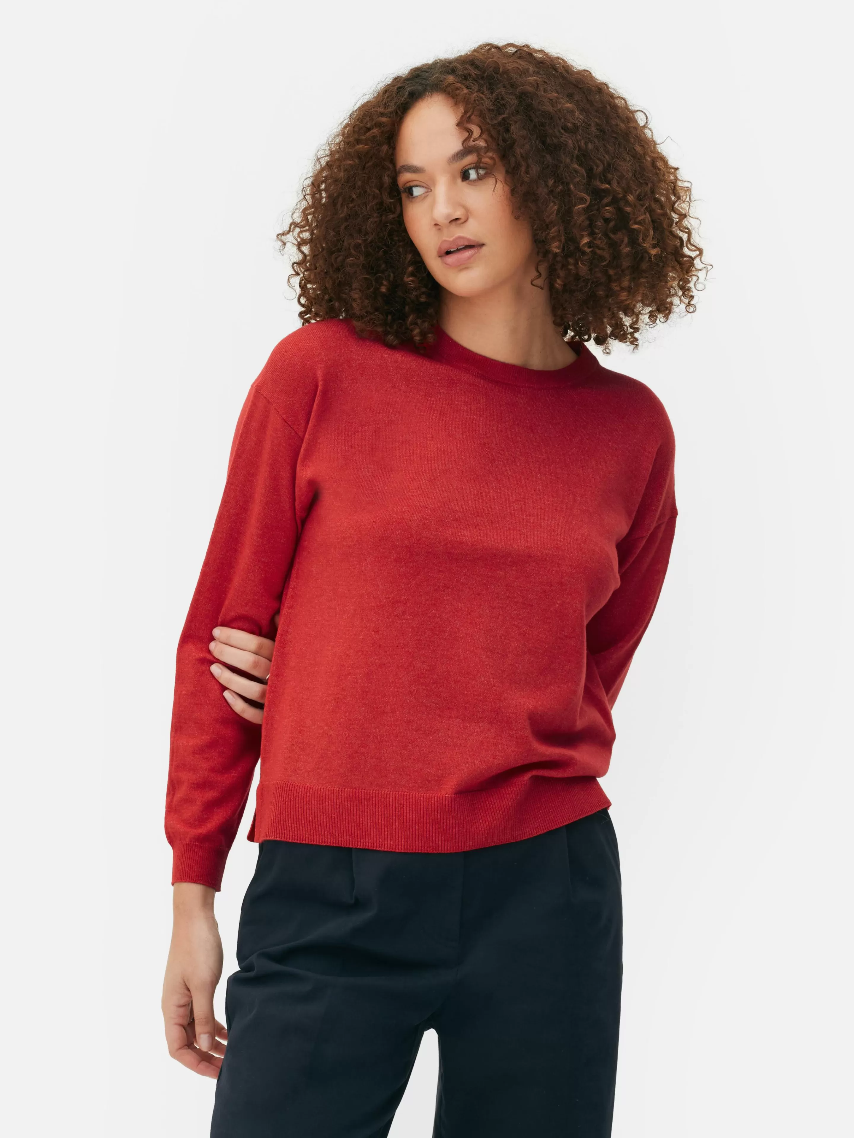 Primark Pullover Und Cardigans | Feinstrick-Rundhalspullover Rot