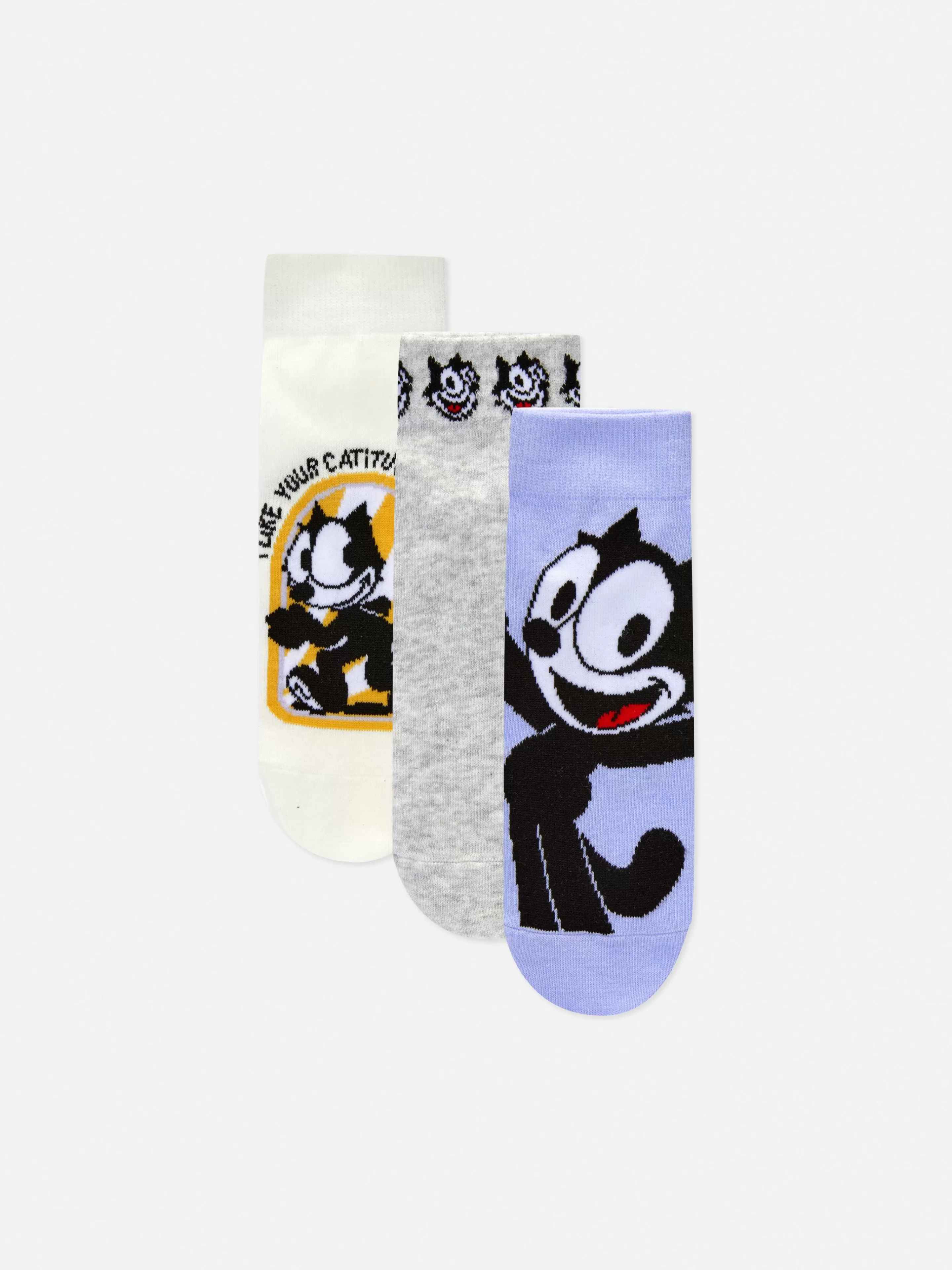 Primark Socken | „Felix Der Kater“ Sneakersocken, 3er-Pack Multi