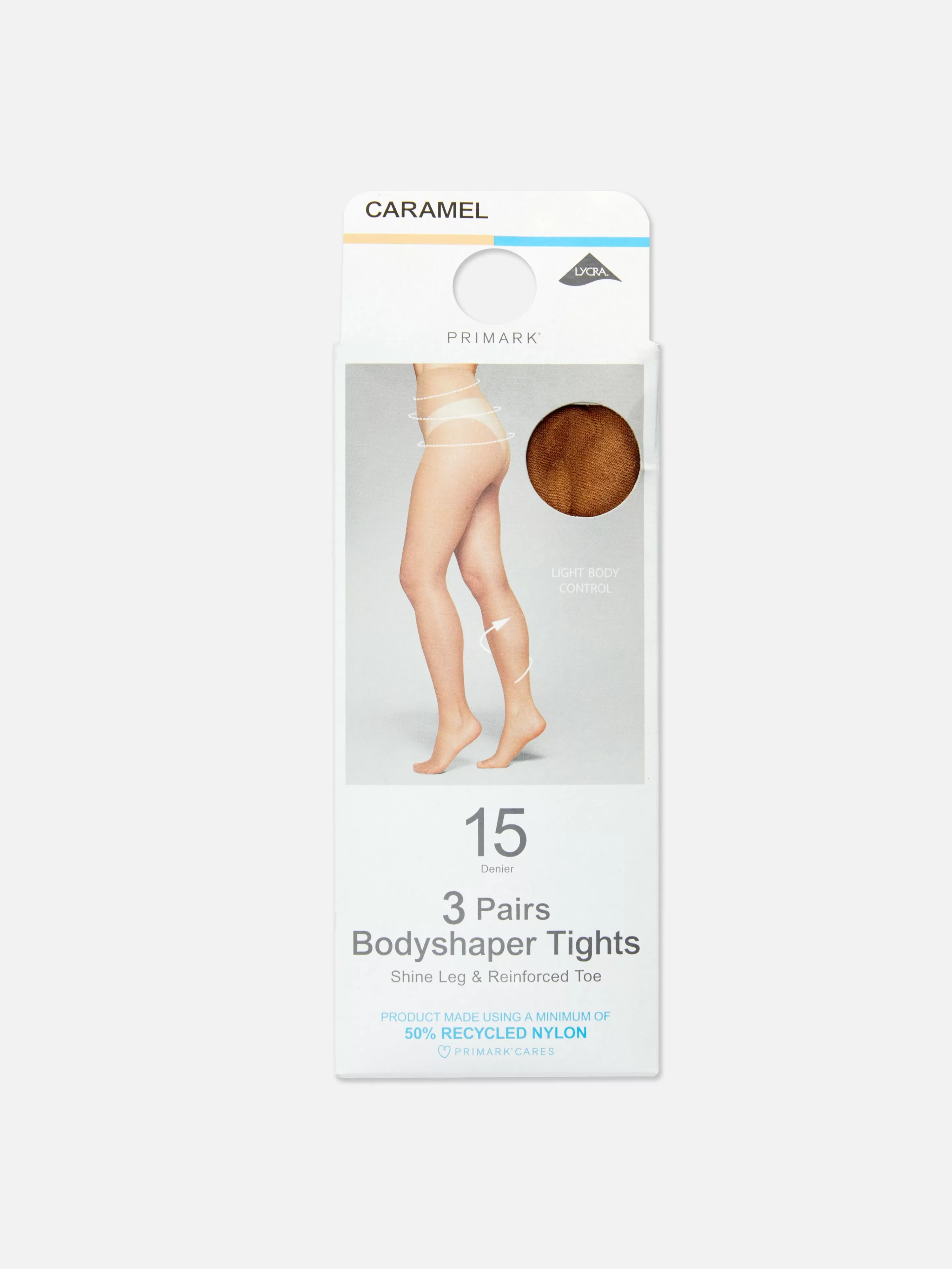 Primark Strumpfhosen | Figurformende Strumpfhose, 15 Den, 3er-Pack Karamell