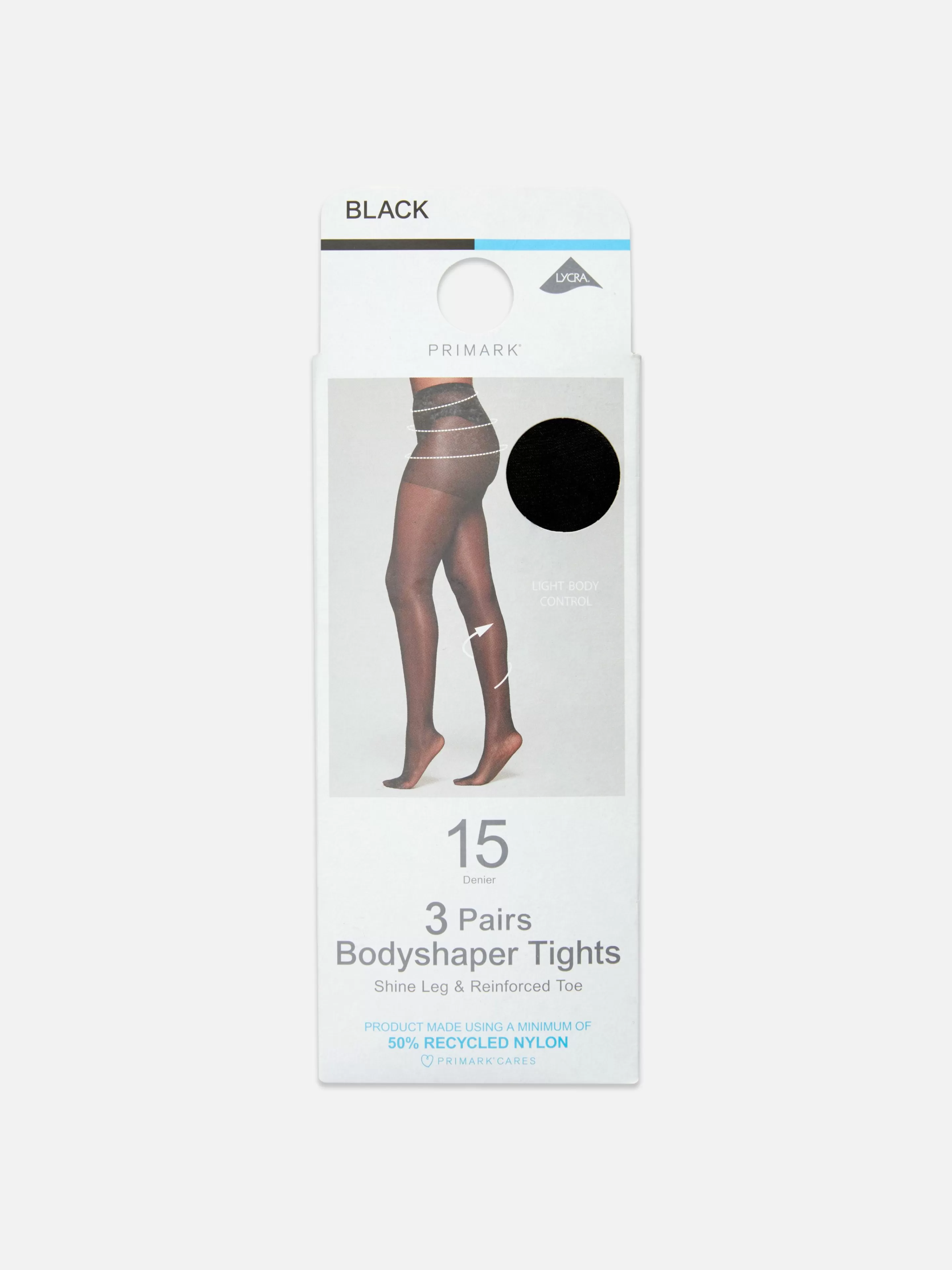 Primark Strumpfhosen | Figurformende Strumpfhose, 15 Den, 3er-Pack Schwarz