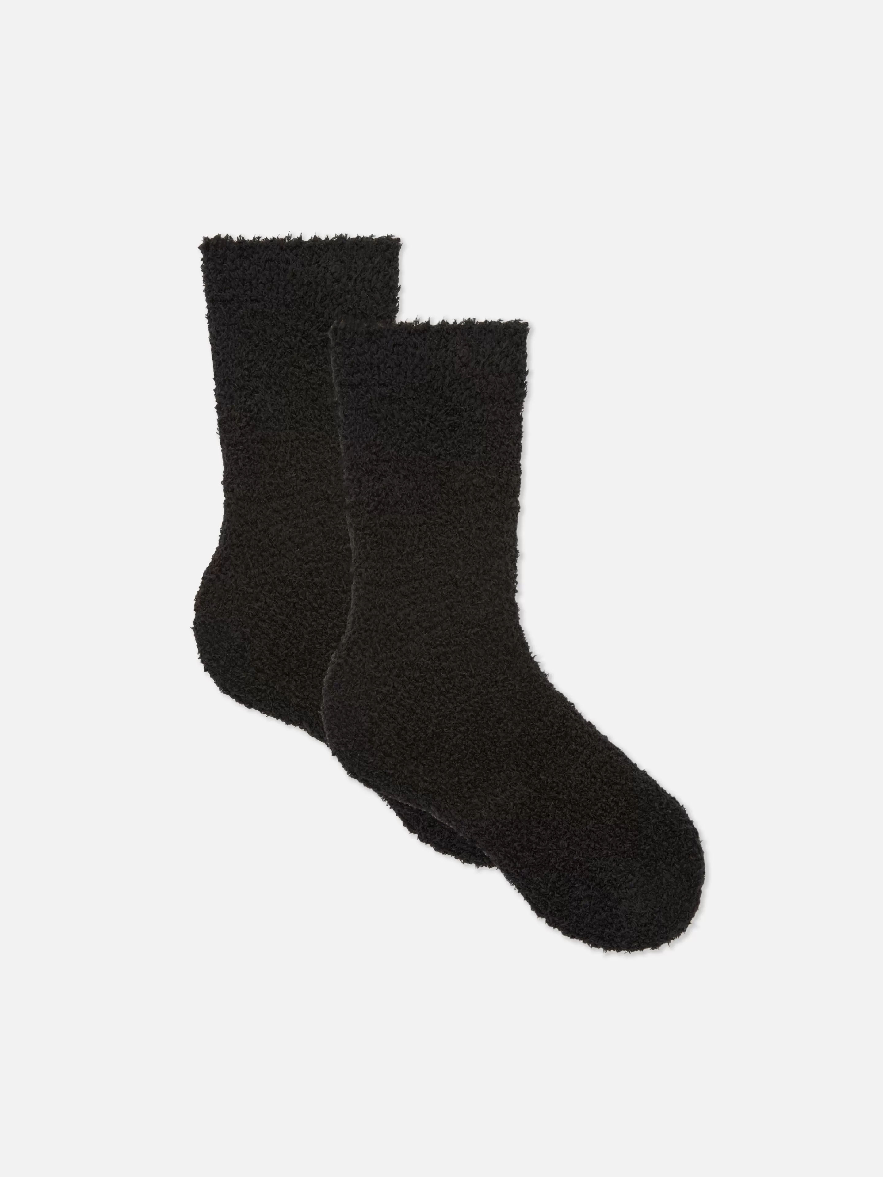 Primark Socken | Flauschige Bouclé-Socken, 2er-Pack Schwarz