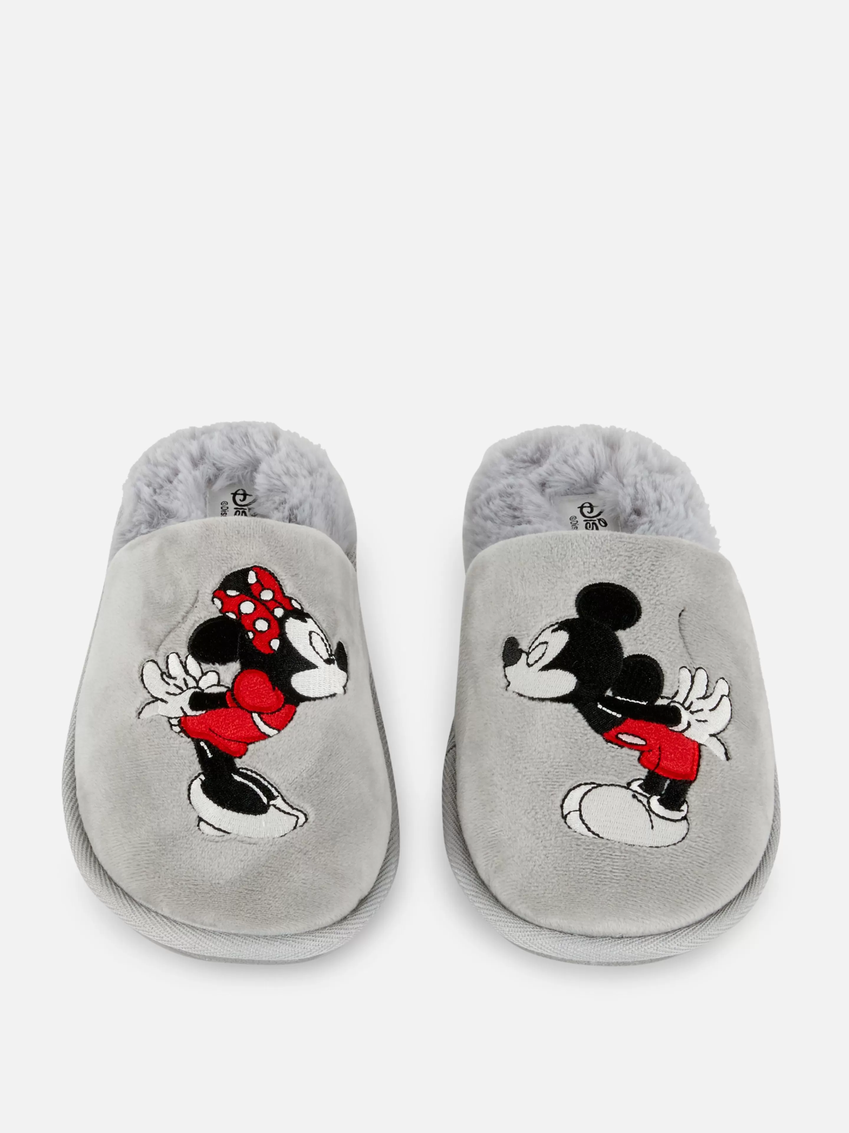 Primark Hausschuhe | Flauschige „Disney Minnie Und Micky Maus“ Hausschuhe Grau